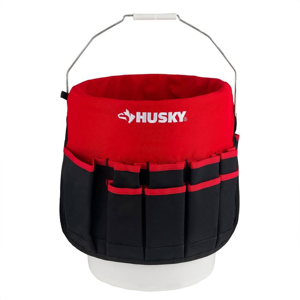Husky- HD10030- 12 in. 30 Pocket Heavy Duty 5 Gallon Bucket Storage Tool Bag