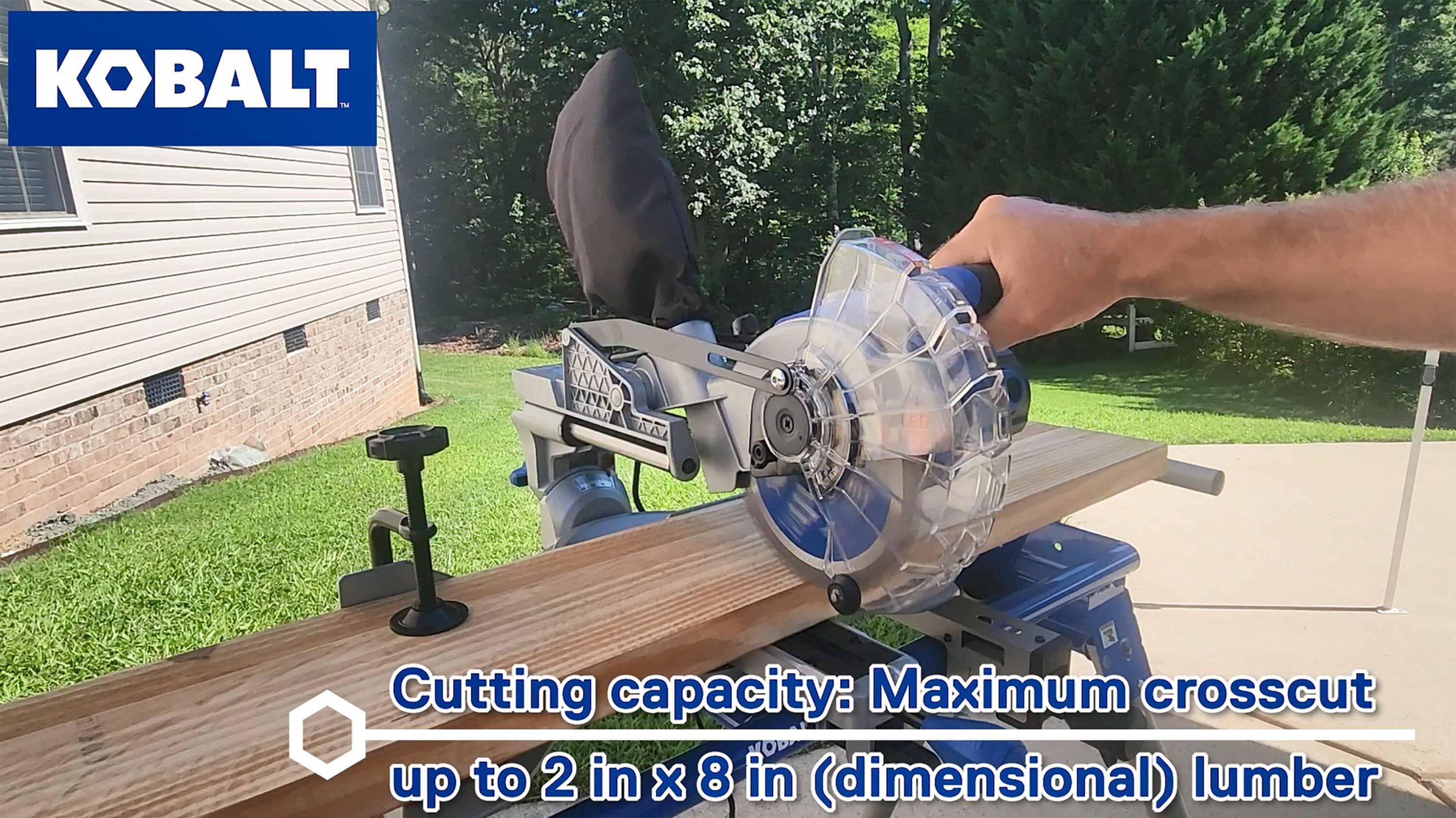 Kobalt Compact 7-1/4-in 10-Amp Single Bevel Sliding Compound Corded Miter Saw | SM1817LW