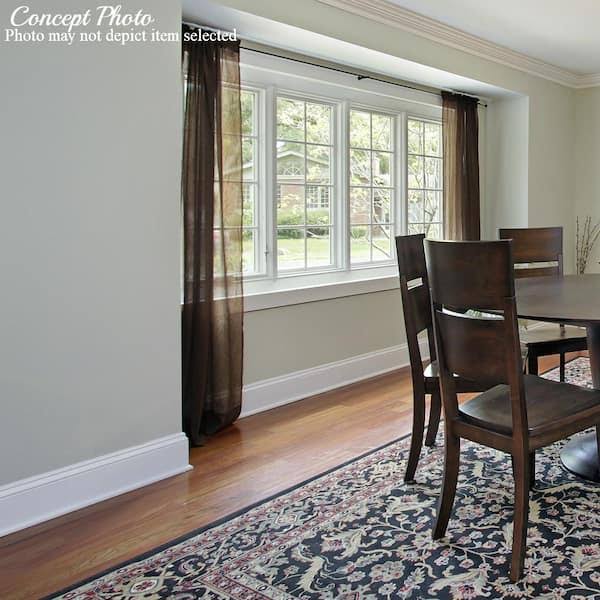 American Pro Decor 7/8 in. x 7-3/4 in. x 6 in. Unfinished PVC Baseboard Moulding Sample, Unfinished White