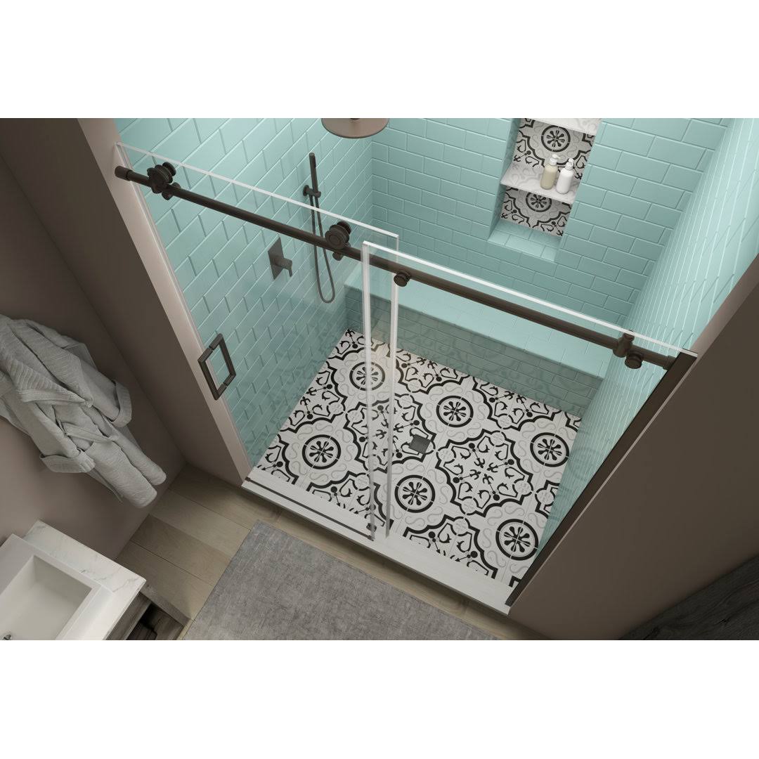 Aston SDR984EZ.UC-6080-L Coraline XL 80 inch High x 60 inch Wide Sliding Frameless Shower Door-, Bronze