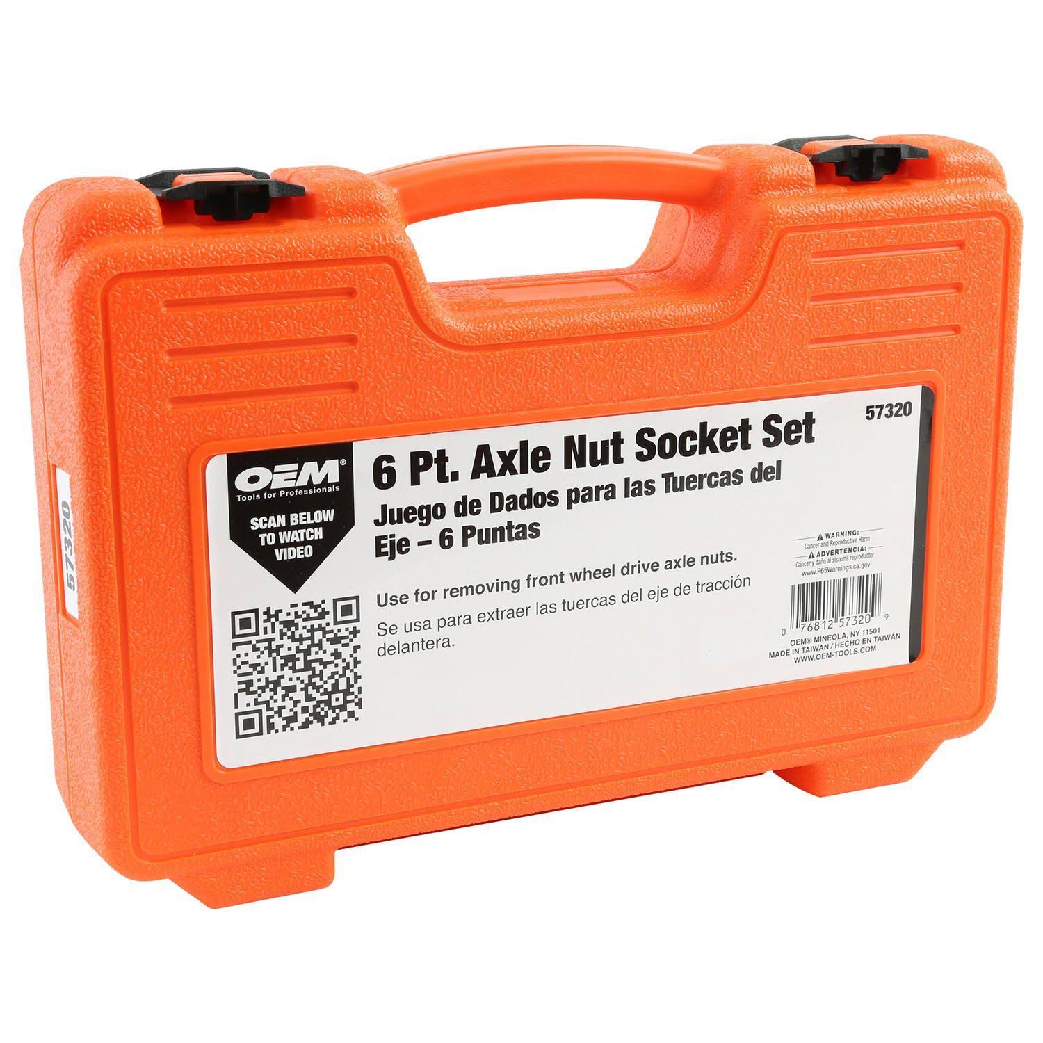 OEMTOOLS 1/2in Drive 6 Point Axle/Spindle Nut Socket Set 8 Piece 57320