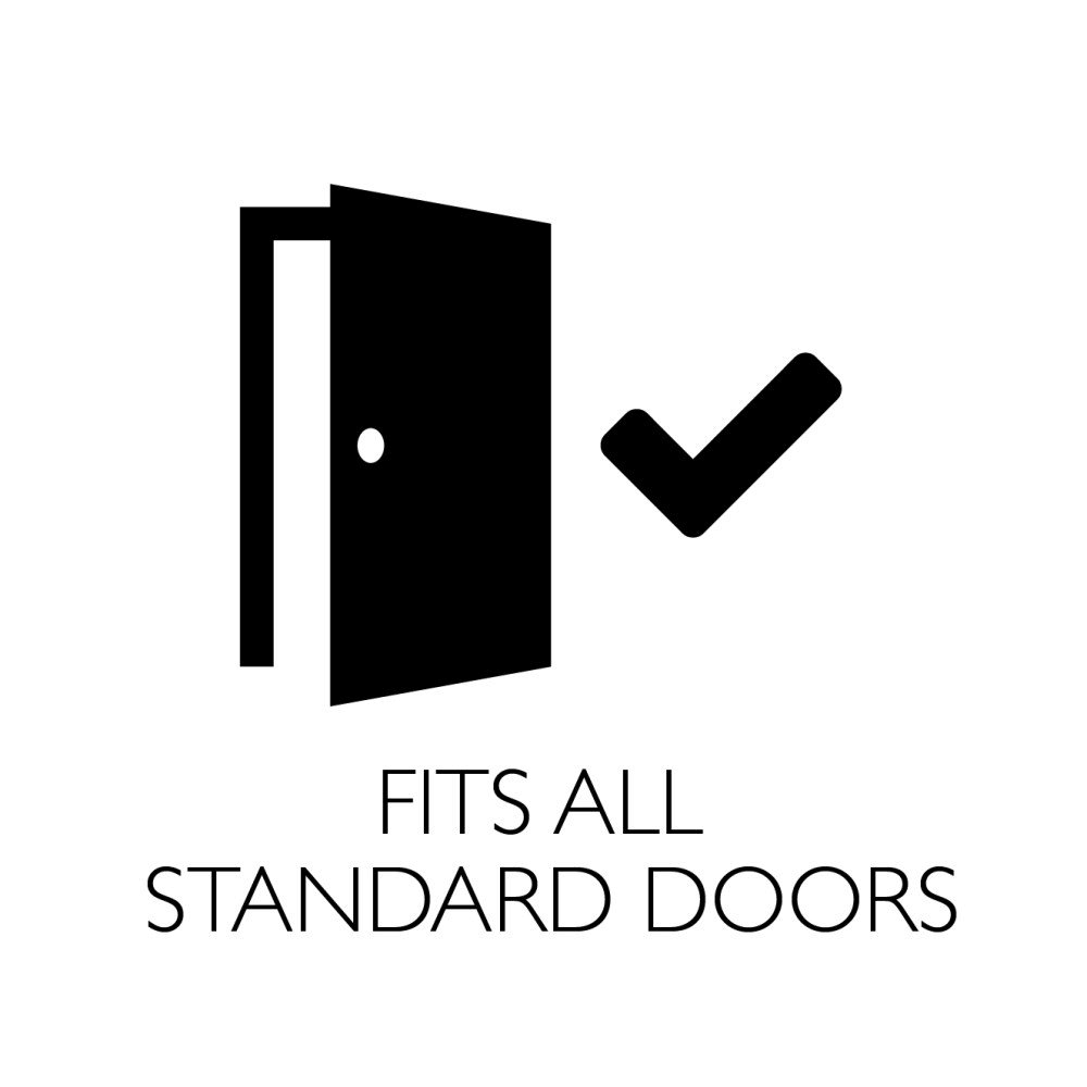 Design House 582189 6-Way Square Spindle Entry Latch, Satin Nickel