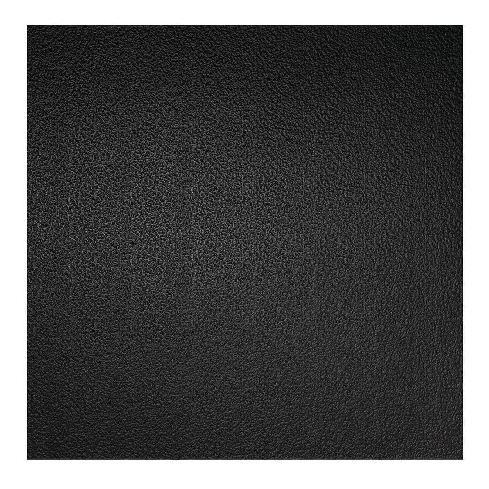 Genesis 2ft x 2ft Black Stucco Pro Ceiling Tiles- Easy Drop-In Installation- Waterproof Washable and Fire-Rated- High-Grade