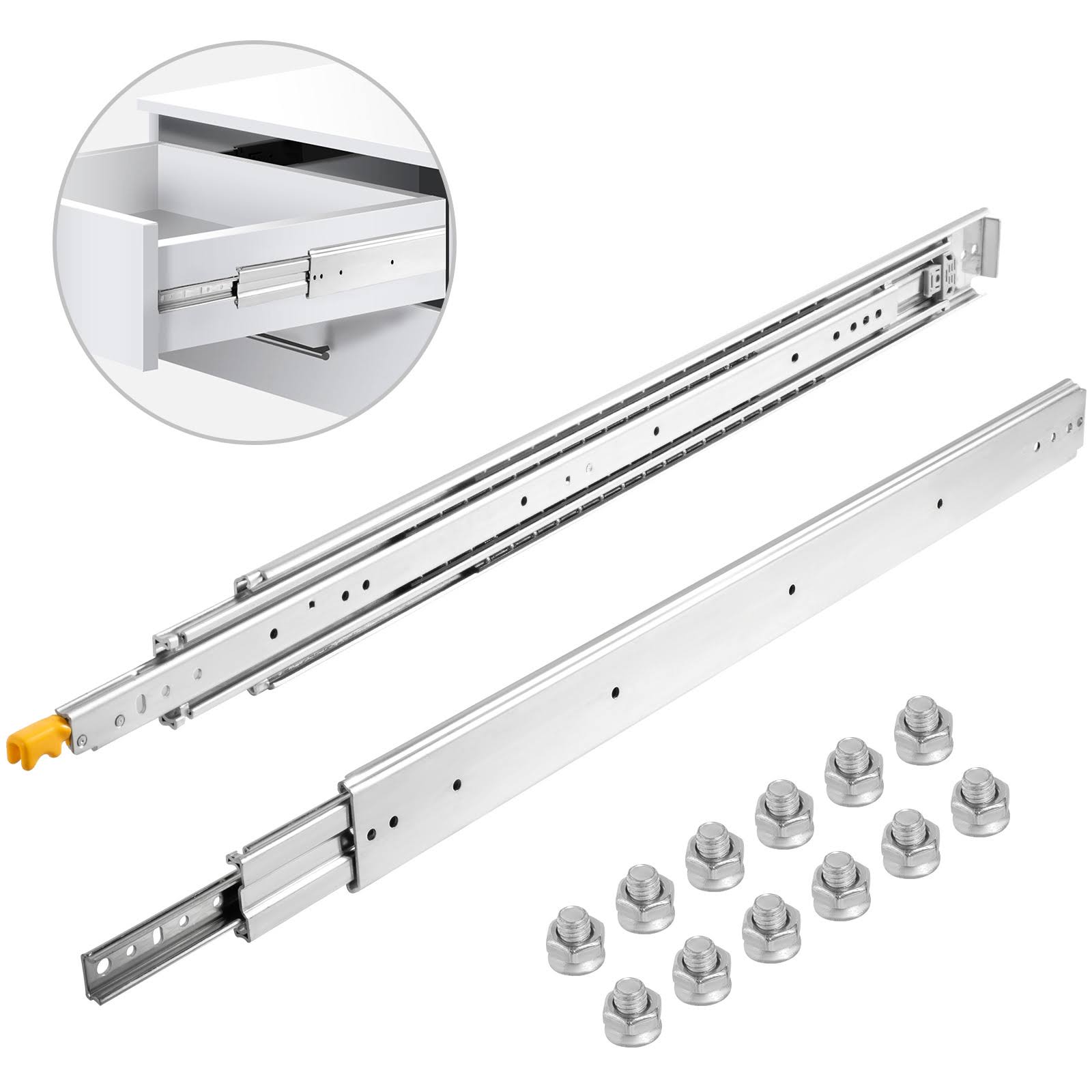 VEVOR Heavy Duty Drawer Slides 500lb Full Extension 60