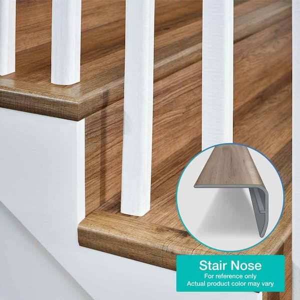 Performance Accessories Golden 1.32 in. Thick x 1.88 in. Wide x 78.7 in. Length Vinyl Stair Nose Molding, Medium