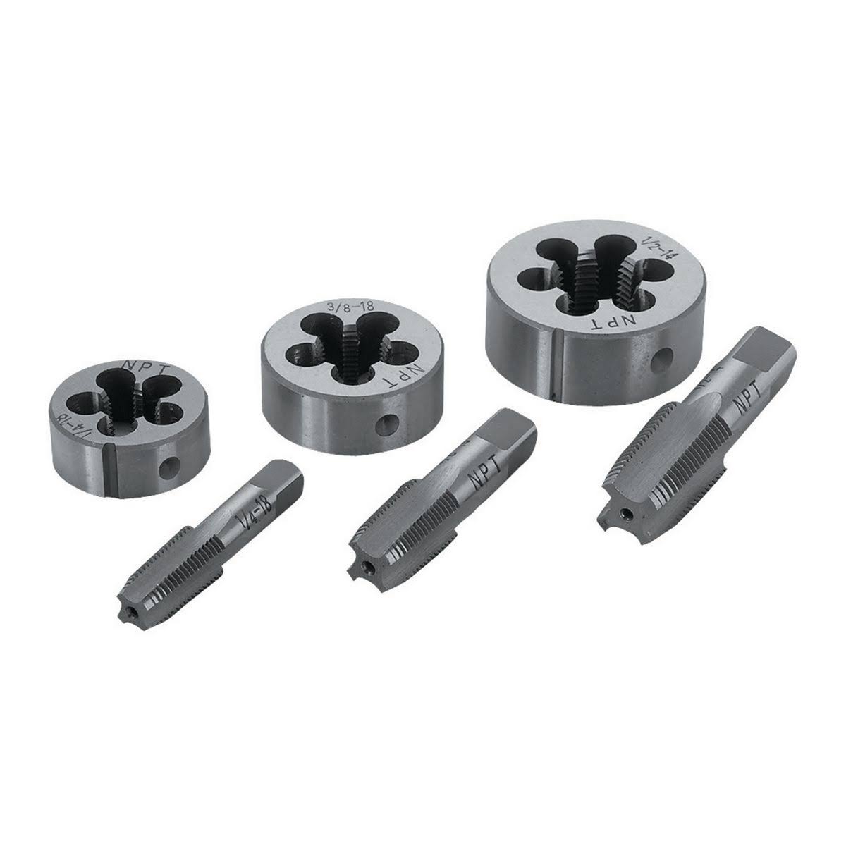 Pittsburgh Pipe Tap & Die Set, 6 Piece