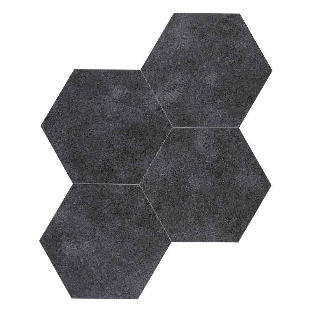 Lucida USA BaseCore Hex Dark Gray 12 Mil x 5.75 in. W Waterproof Peel and Stick Vinyl Plank Flooring (21.5sqft/case)