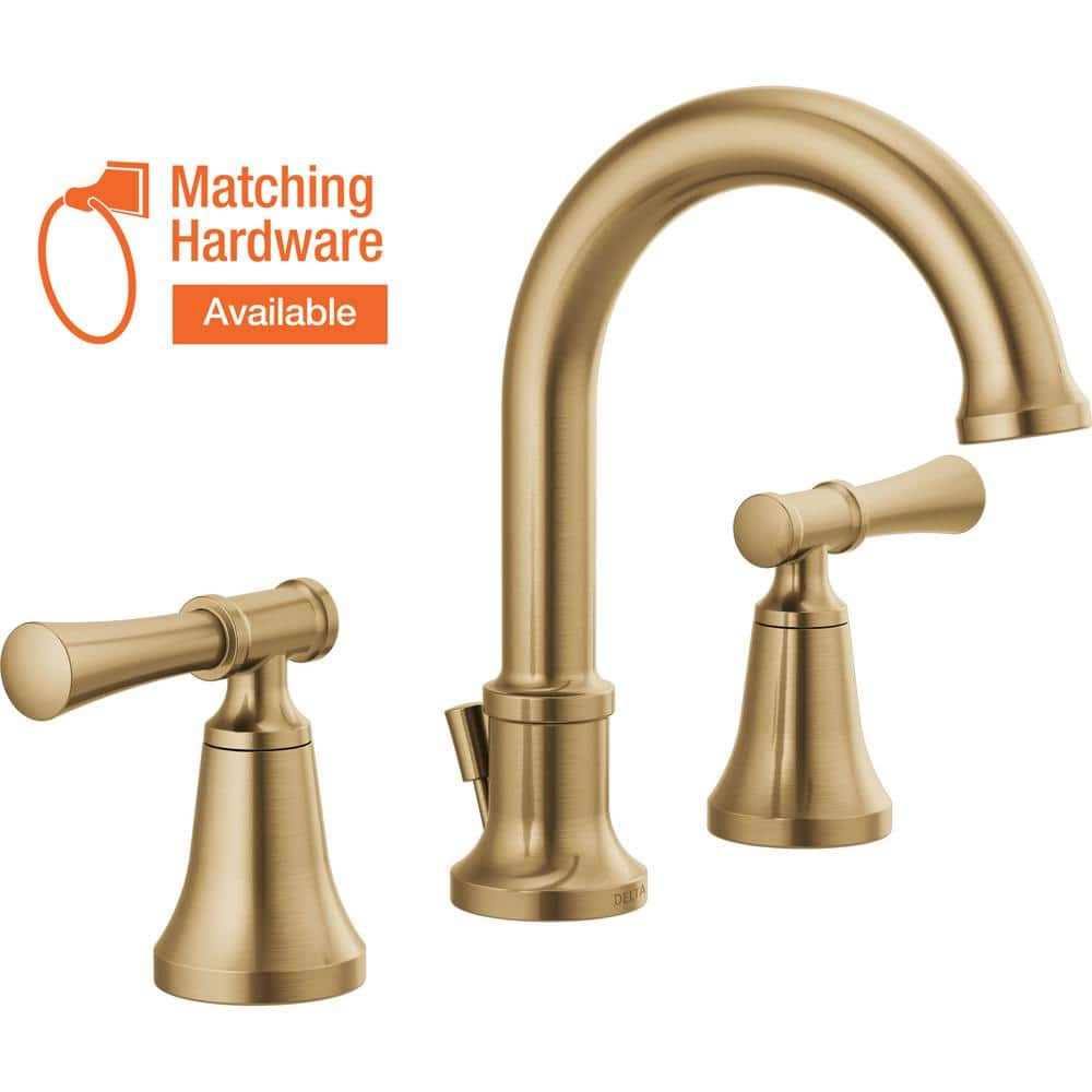 Delta Chamberlain 8 in. Widespread Double Handle Bathroom Faucet in Champagne Bronze