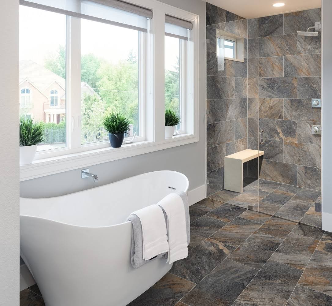 della Torre Belmont Multicolor 12-in x 24-in Glazed Porcelain Stone Look Floor and Wall Tile (1.93-sq. ft/ Piece)