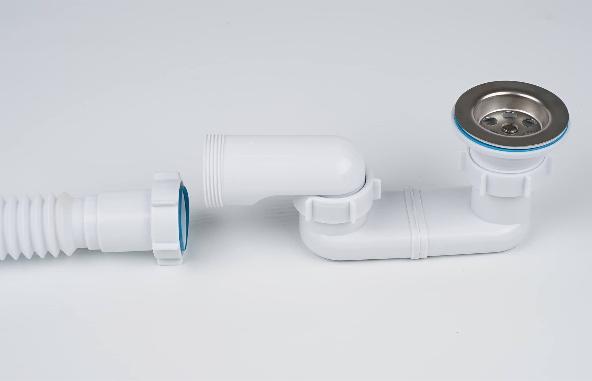 Bath Shower Drain Low Profile P Trap 1 1/2