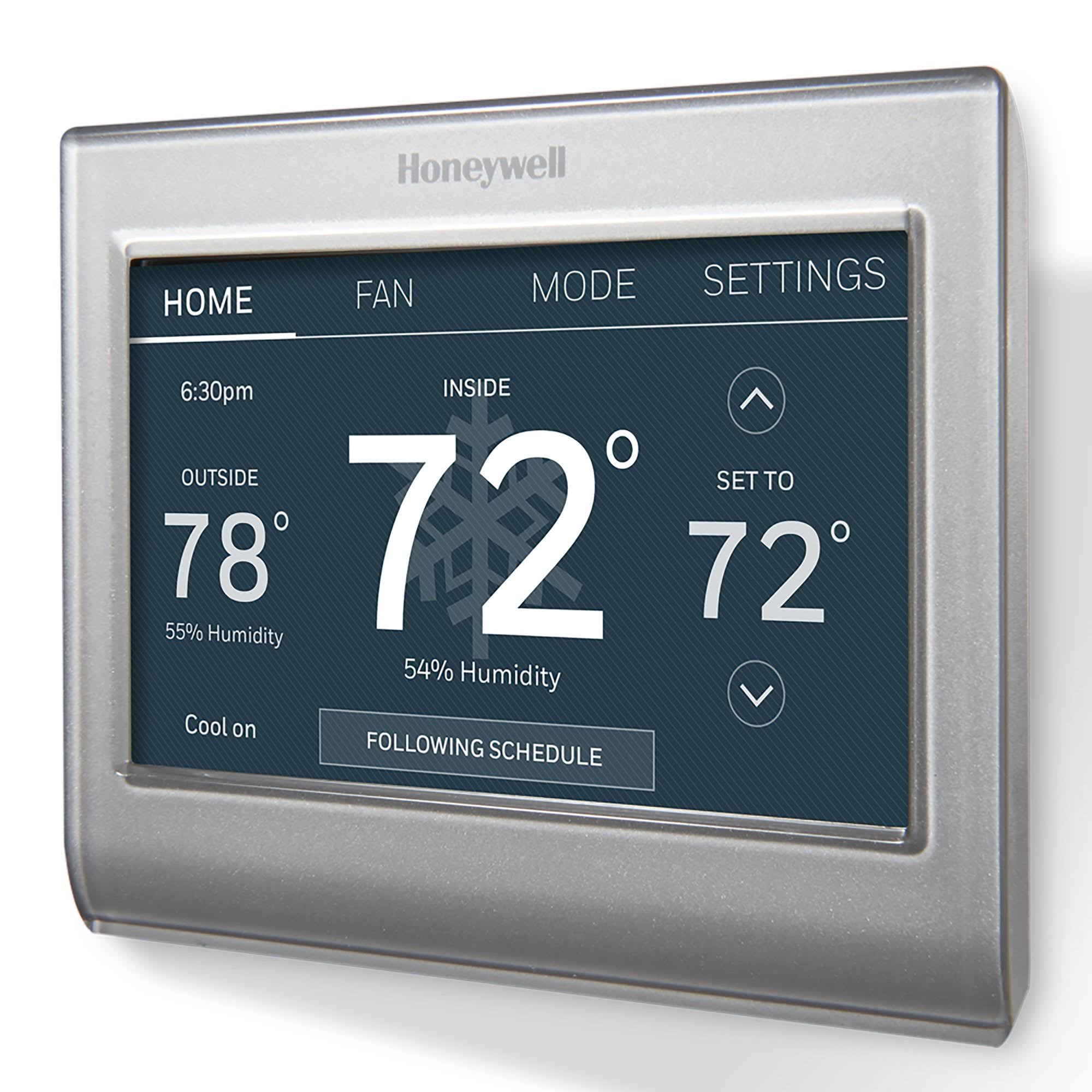 Honeywell- Smart Color Thermostat with Wi-Fi Connectivity- Silver