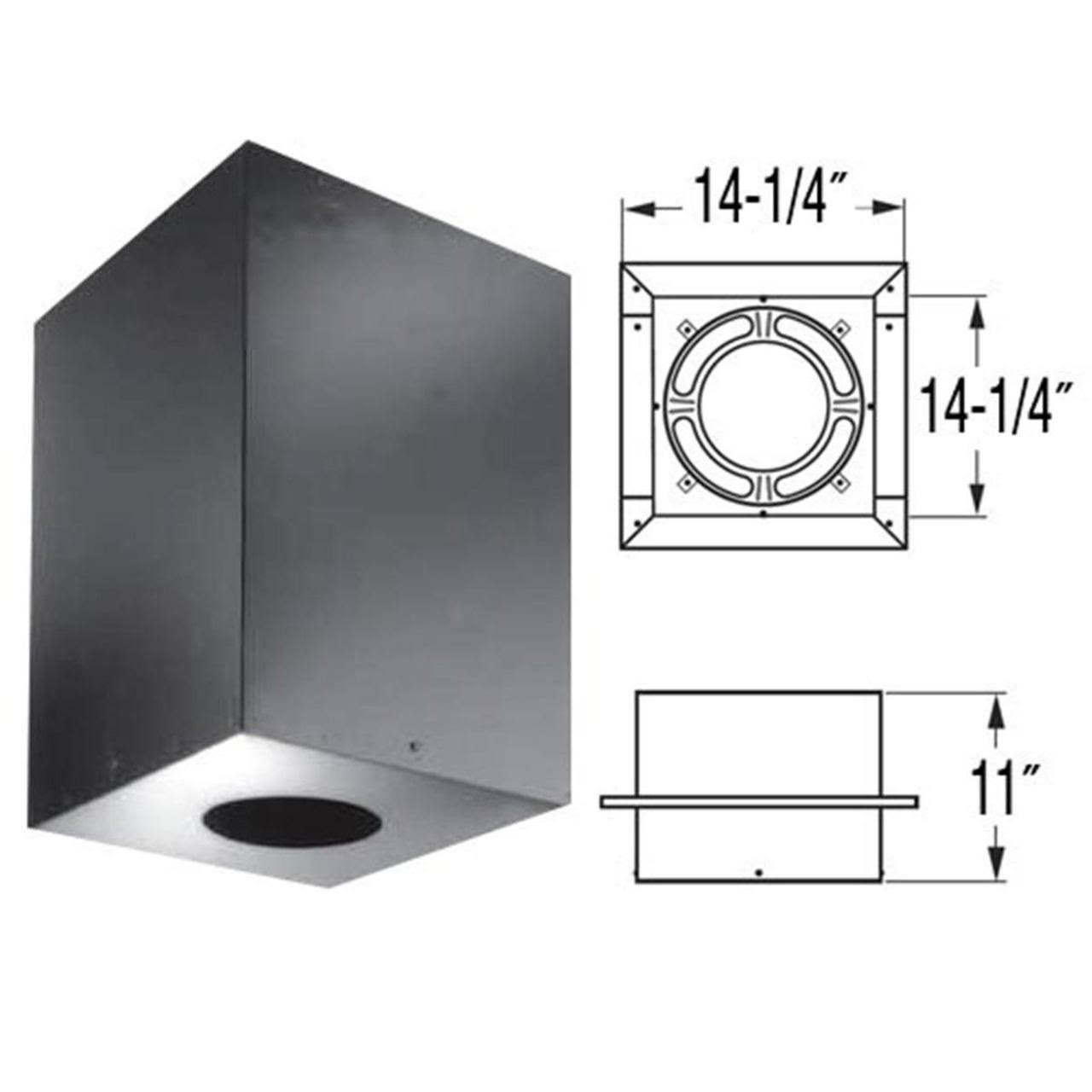 DuraVent 6DP-CS11 DuraPlus 6-Inch Square Ceiling Support Box