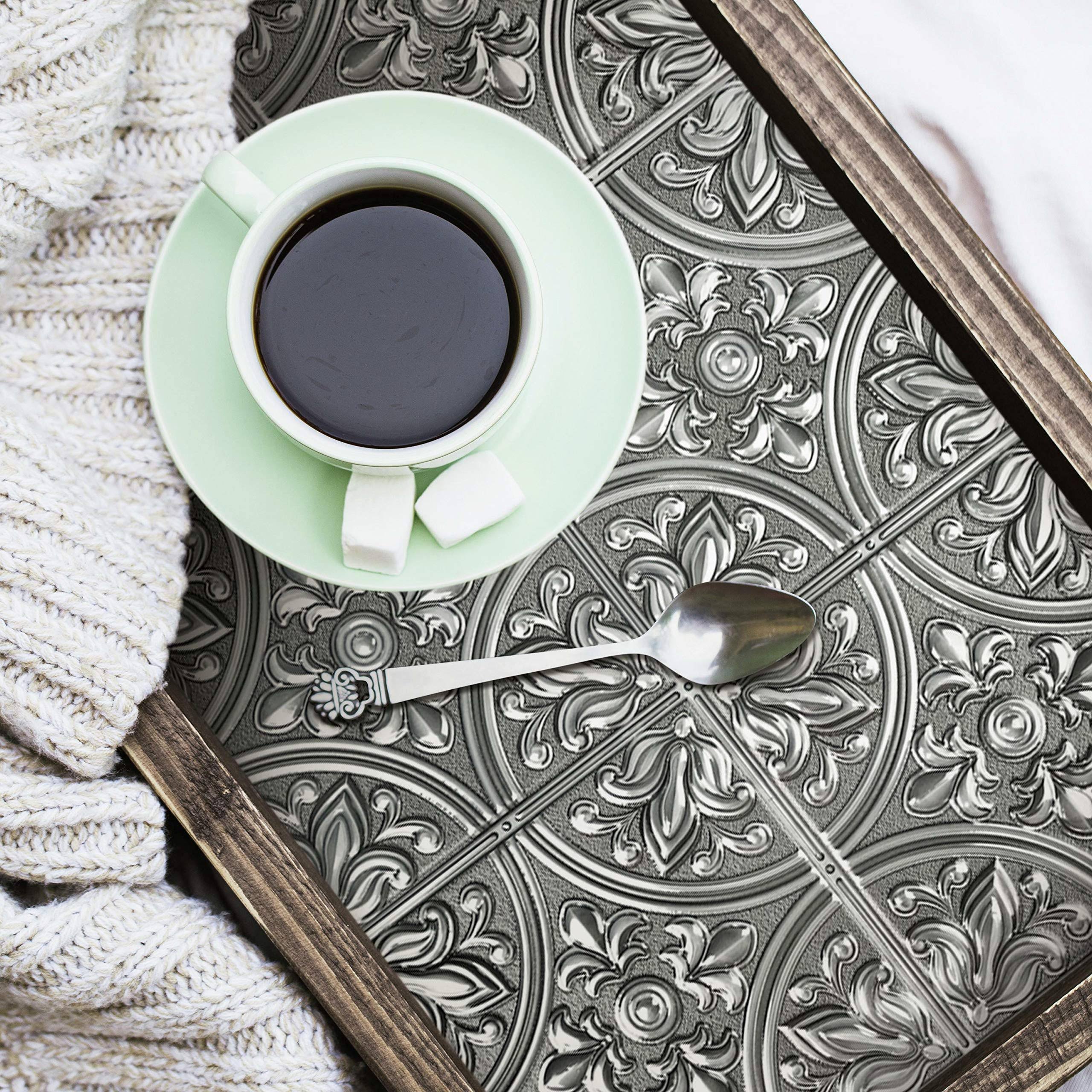 RoomMates Peel and Stick Tile Backsplash Wallpaper Silver Tin