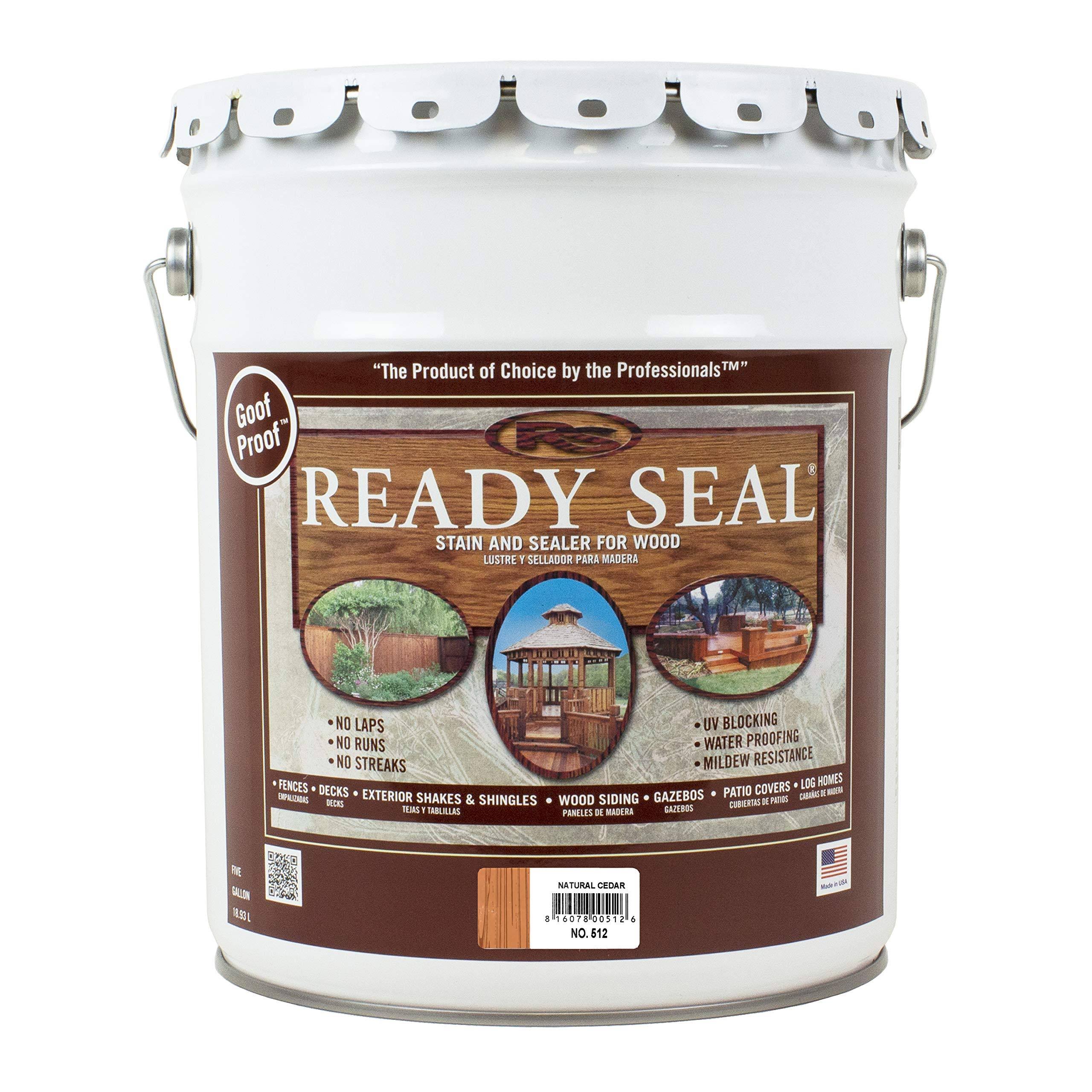 Ready Seal 512 Natural Cedar Exterior Wood Stain and Sealer 5 Gallon
