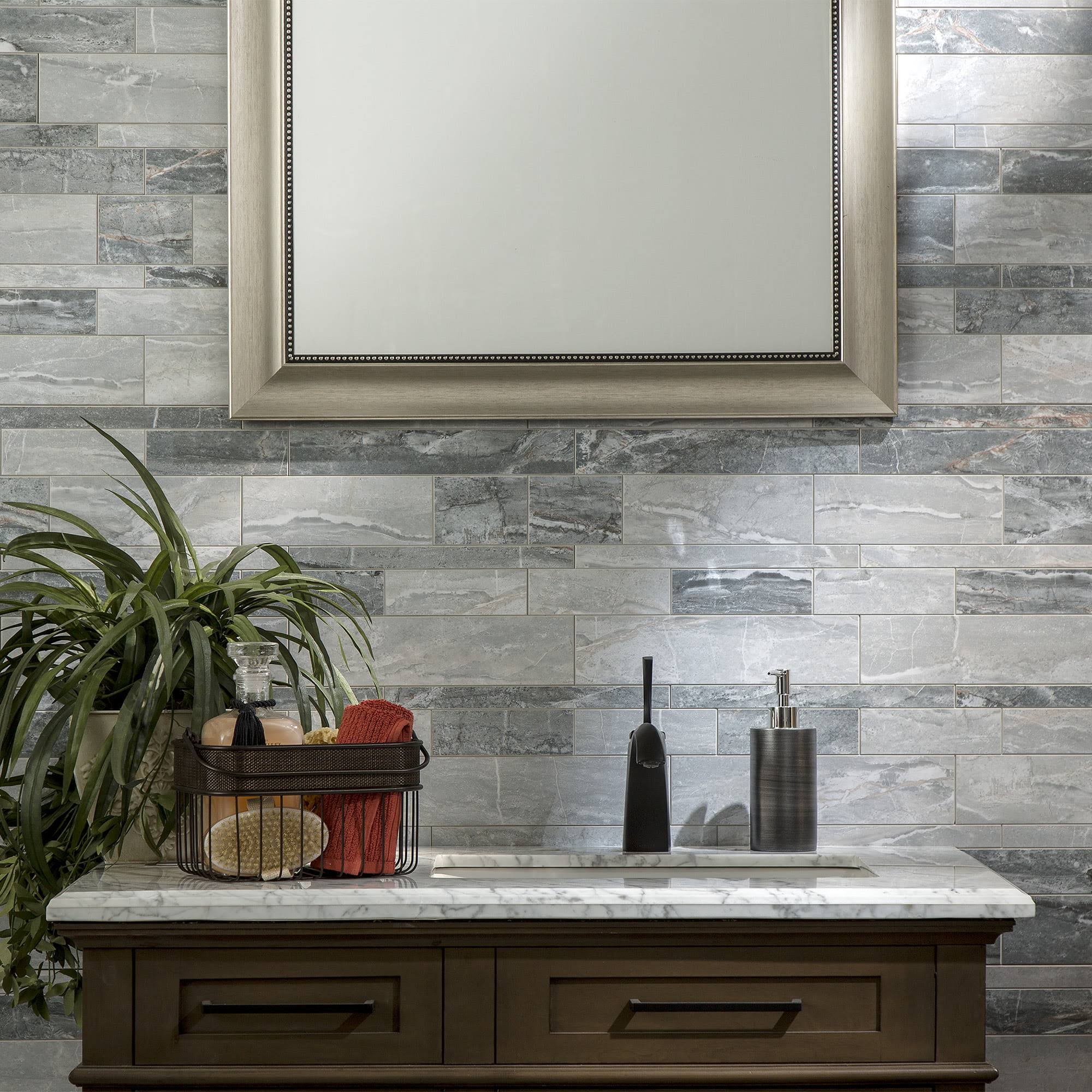 Aspect Peel and Stick Collage Tile in Ocean Corridor (5-Pack)