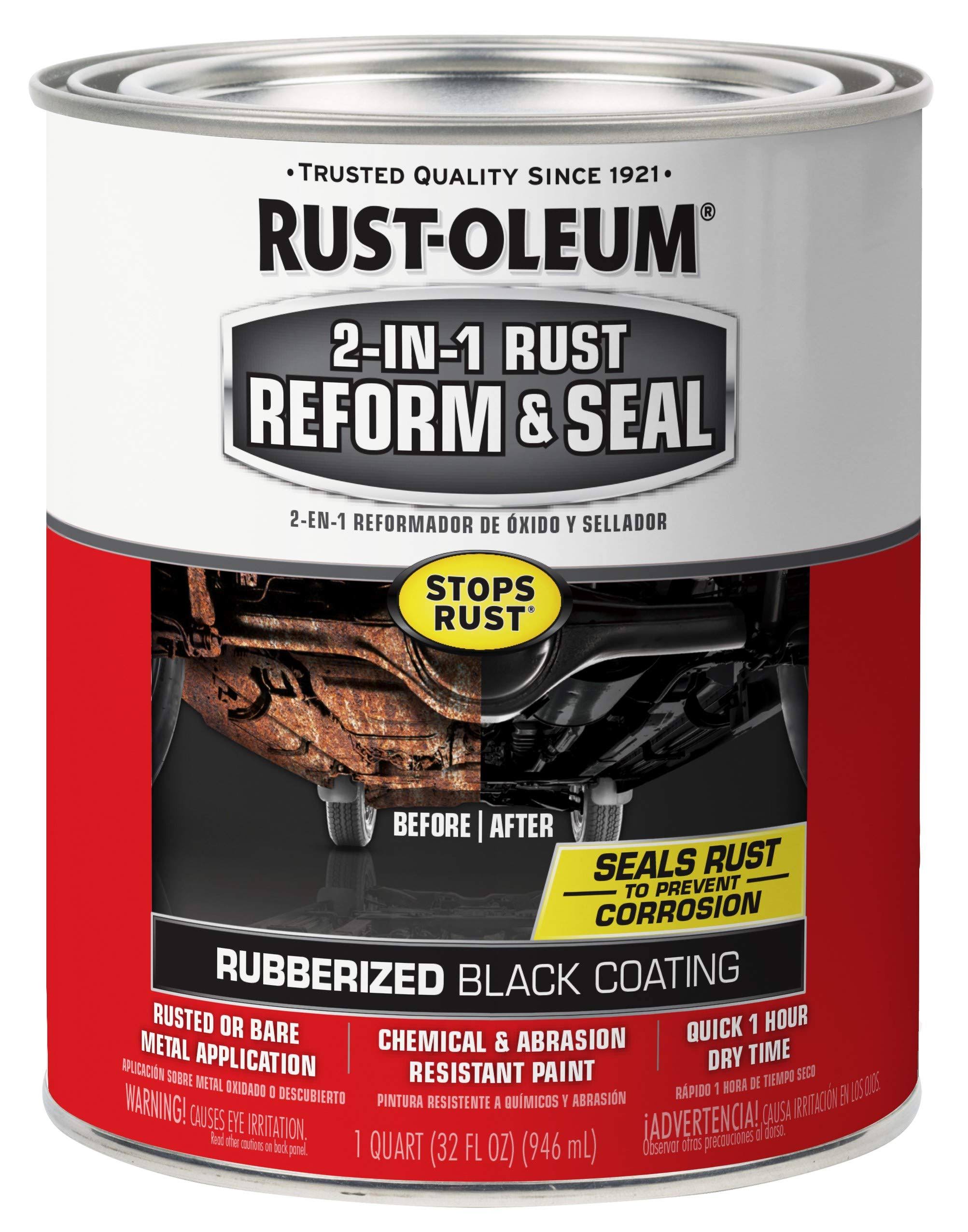 Rust-Oleum 344763 2-in-1 Rust Reform & Seal, Black, 32 fl oz