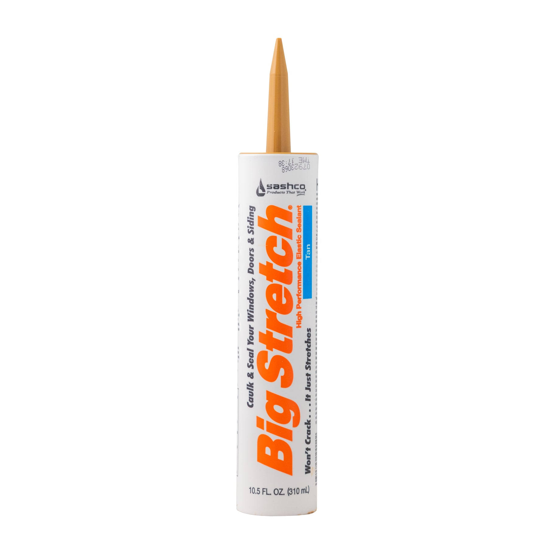 Sashco 10016 Big Stretch Acrylic Caulk, White, 10.5 oz