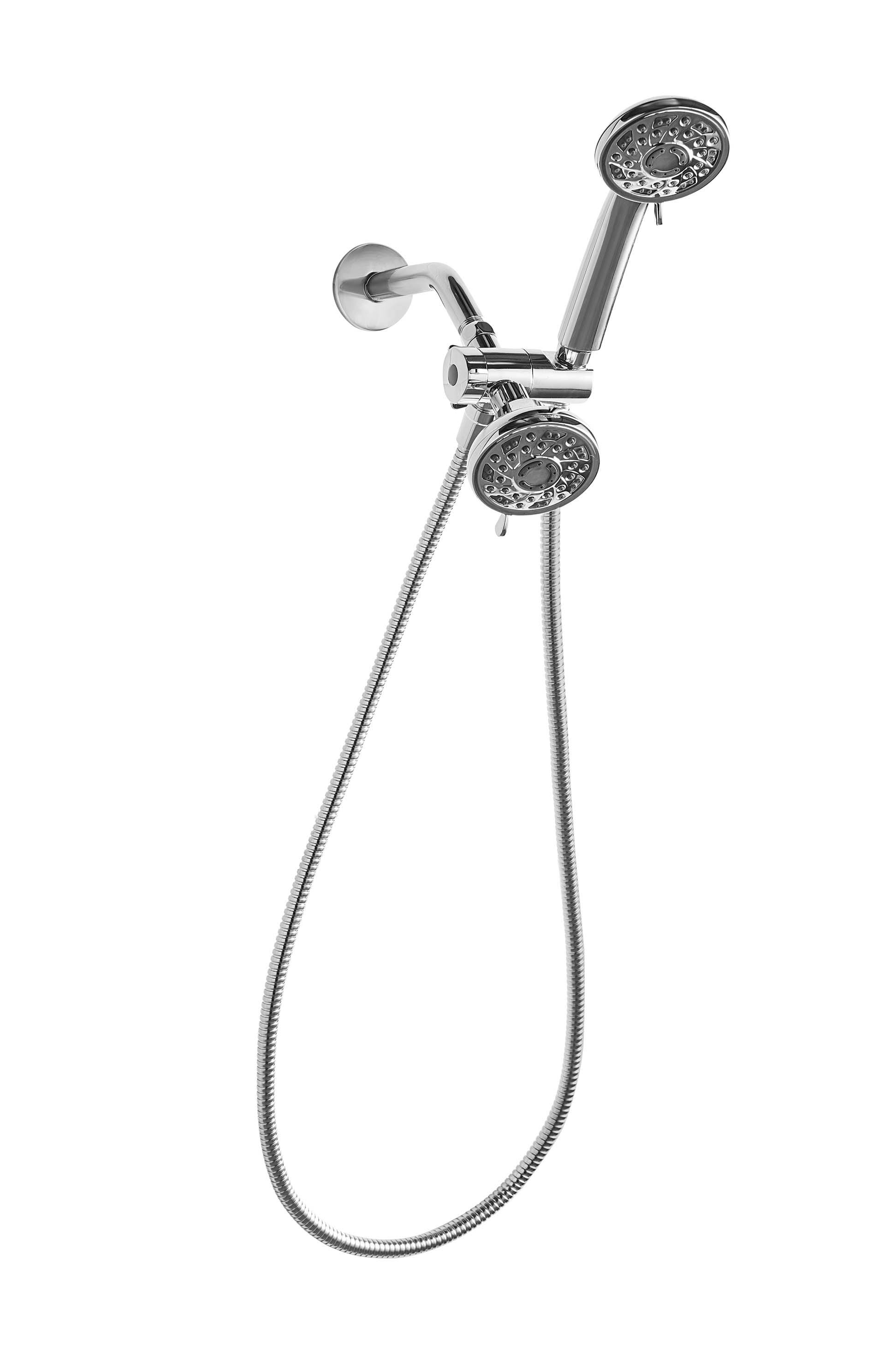 Mainstays 3-Setting Luxury Shower Combo, with 19 Possible Flow Combinations, Chrome