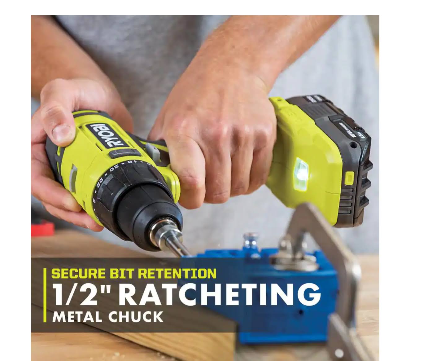 Ryobi PCL206K1 One+ 18V Cordless 1/2 in. Drill/Driver Kit with (1) 1.5 Ah Battery and Charger