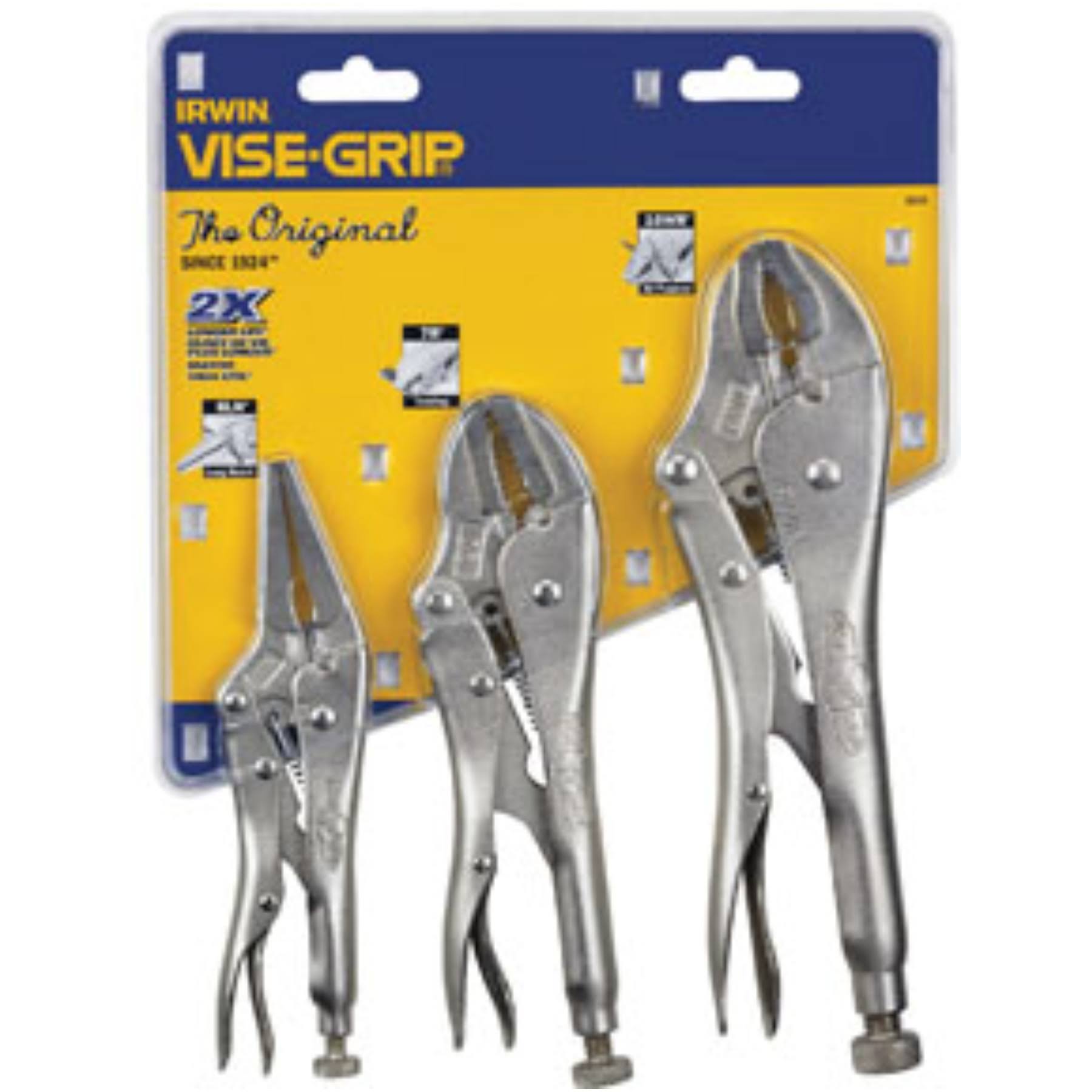 Irwin 323S Original 3-Piece Locking Pliers Set