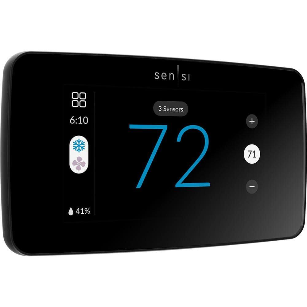 Emerson- Sensi Touch 2 Smart Programmable Wi-Fi Thermostat-Works with Alexa- Black