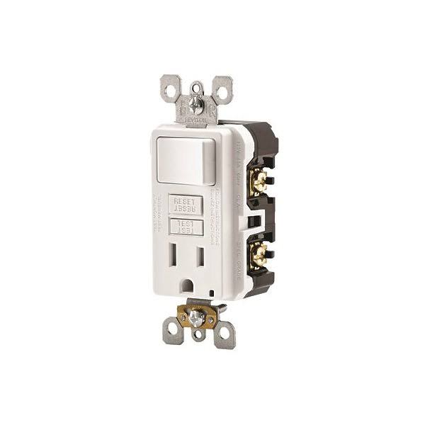 Leviton Switch & Tamper Resistant Self Test GFCI- White