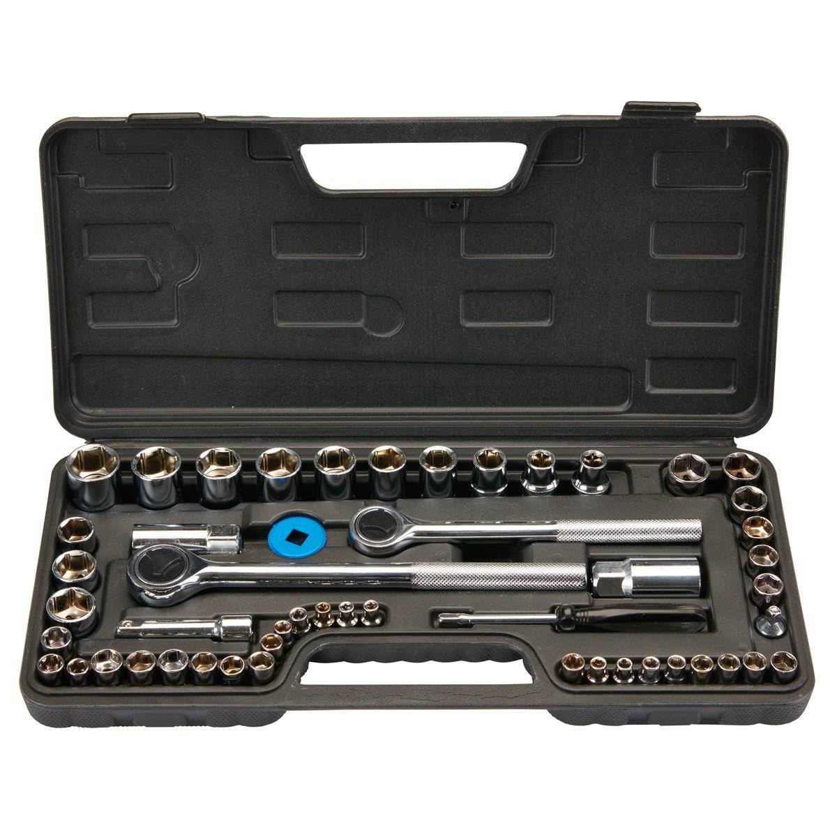 Pittsburgh SAE & Metric Socket Set, 51 Pc. New 63013