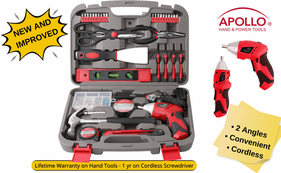 Apollo Tools Dt0773 135 Piece Household Tool Kit