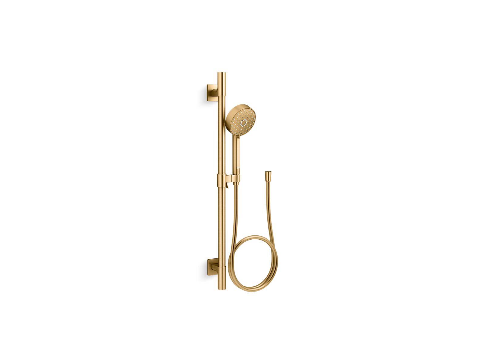 Kohler K-99242-G-2MB Vibrant Brushed Moderne Brass Awaken G110 1.75 GPM Deluxe Slidebar Kit