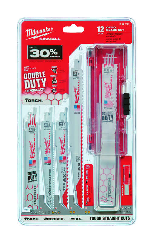 Milwaukee 49-22-1129 12 Piece Sawzall Blade Set