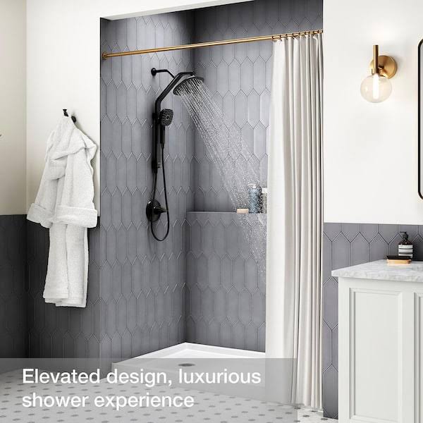 Kohler K-R27971-G-BL Windet Showering Rail Combo in Matte Black