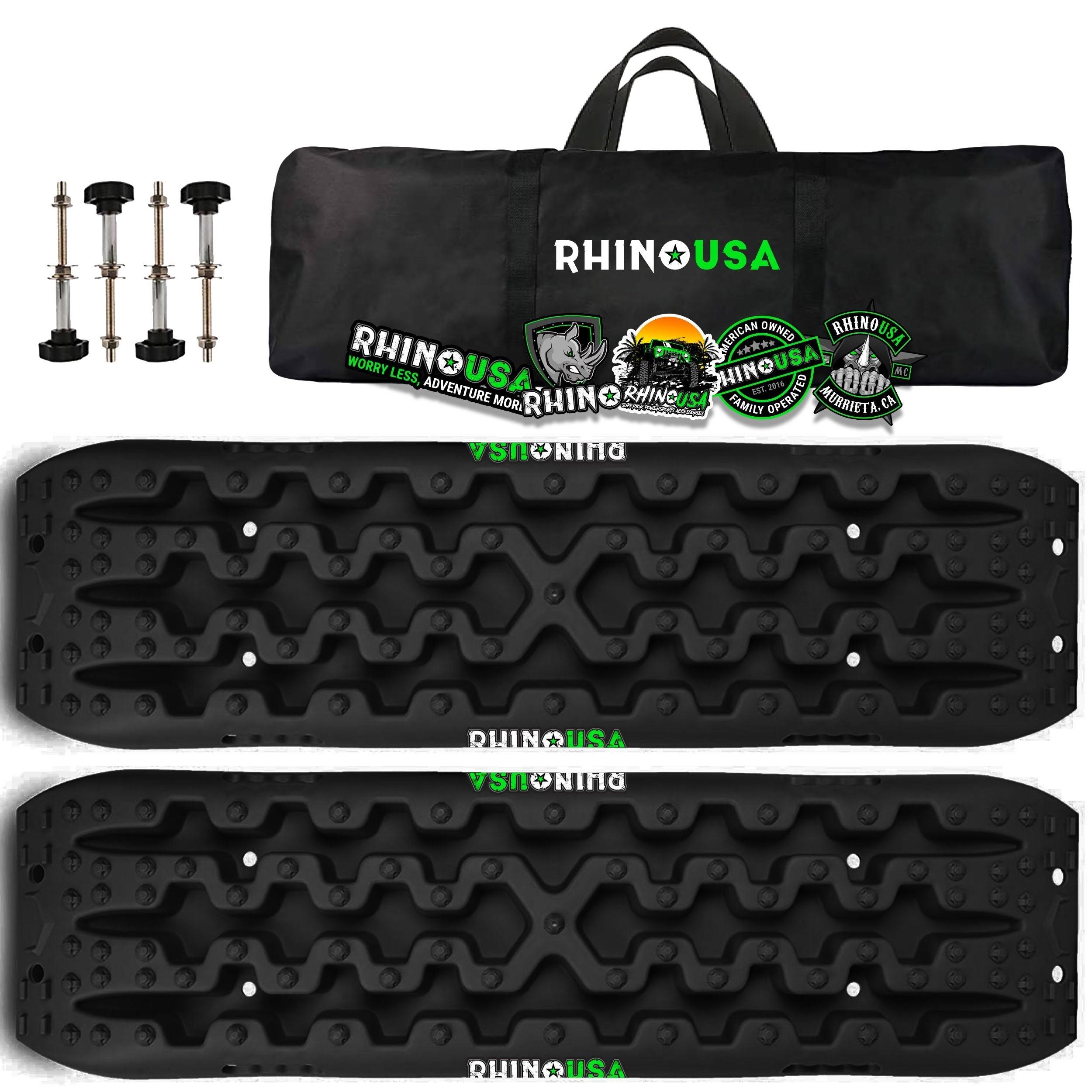 Rhino USA Recovery Traction Boards (Pair) Black