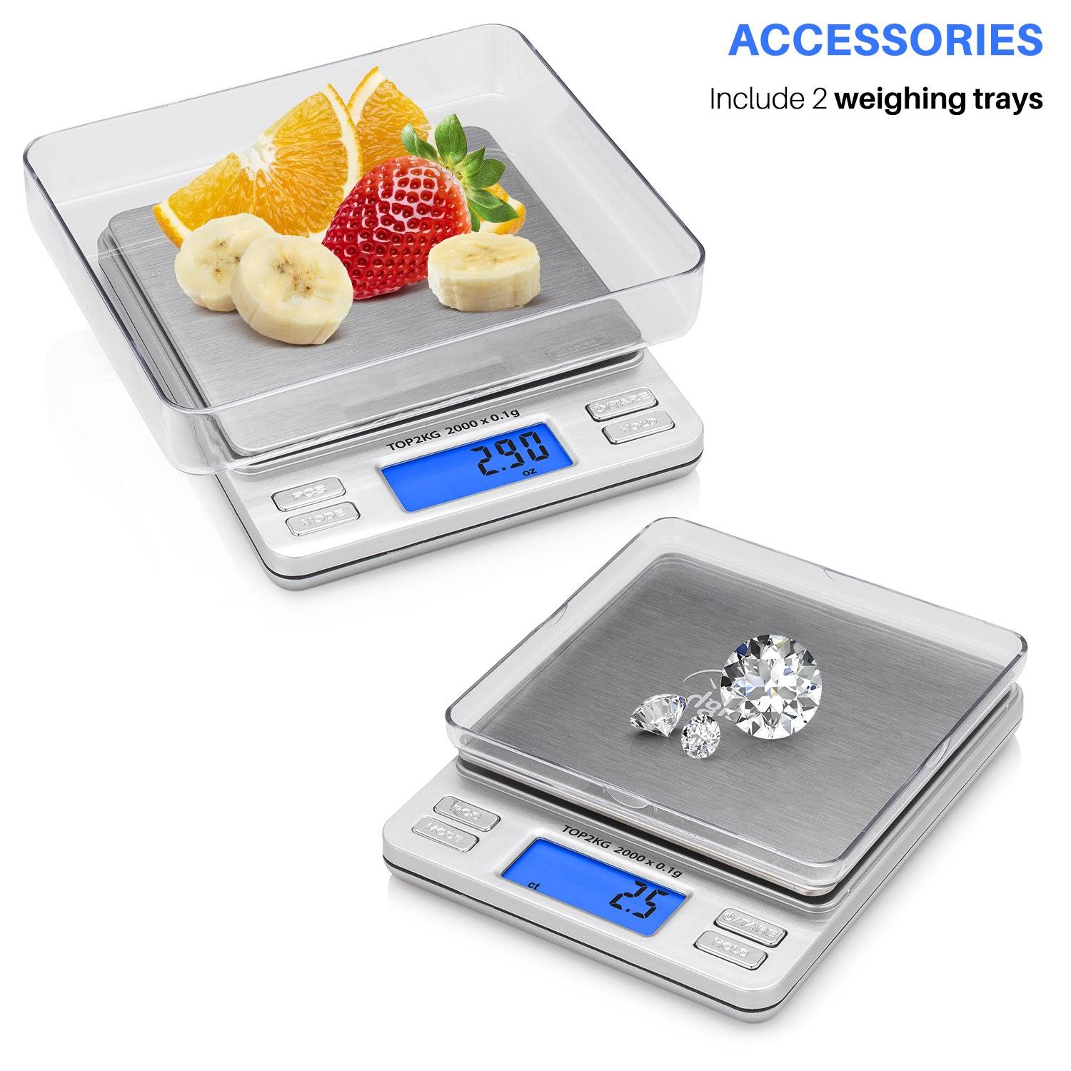 Smart Weigh Digital Pro Pocket Scale with Back-lit LCD Display