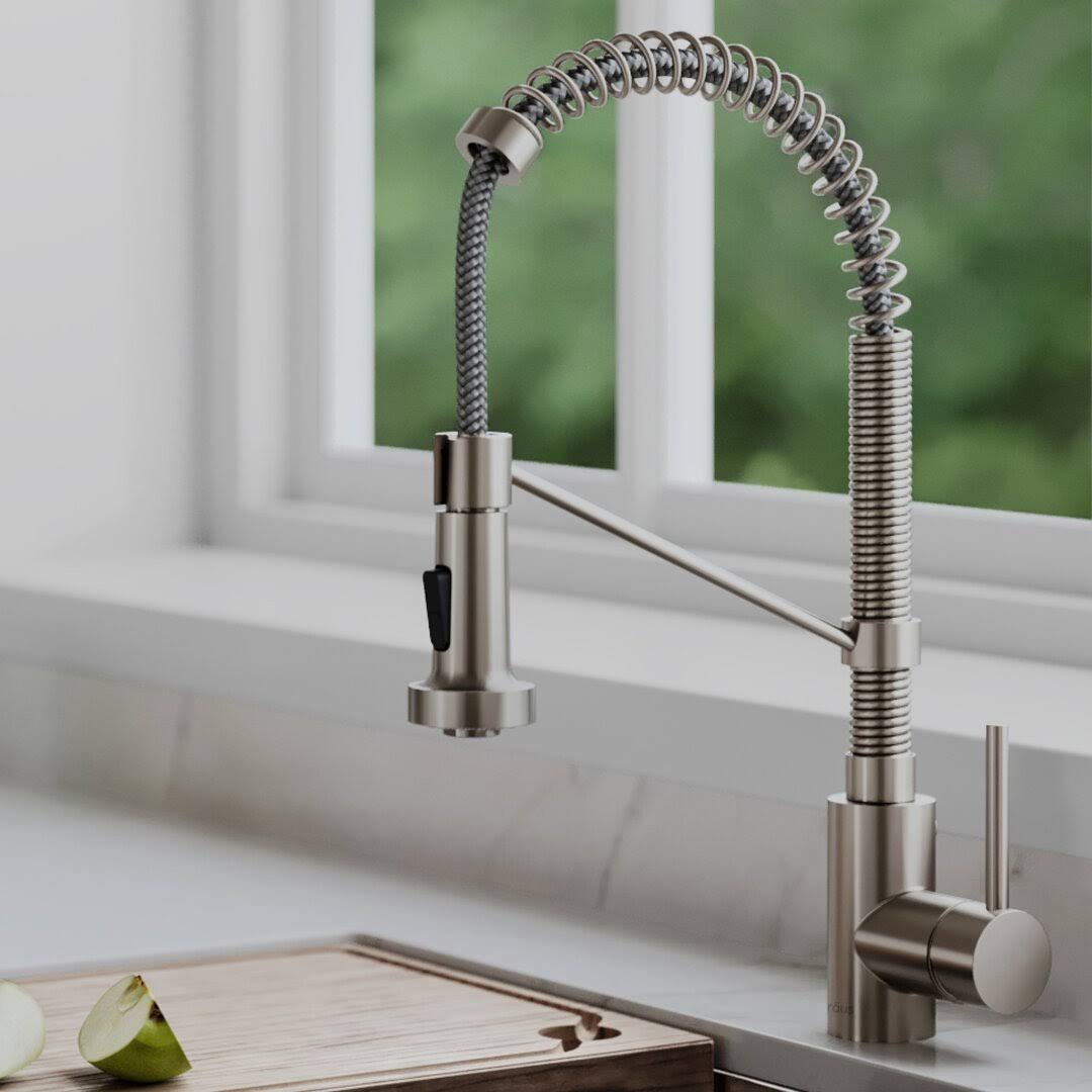 Kraus Bolden Spot Free Stainless Steel Single Handle Pull-Down Touchless Kitchen Faucet | KSF-1610SFS