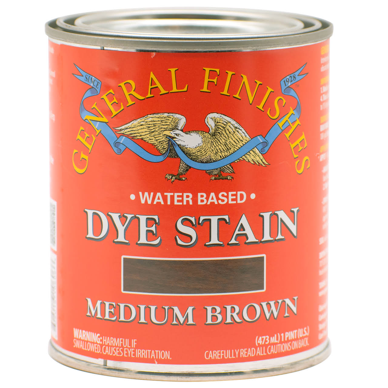 General Finishes Medium Brown Water Based Dye Stain, Pint