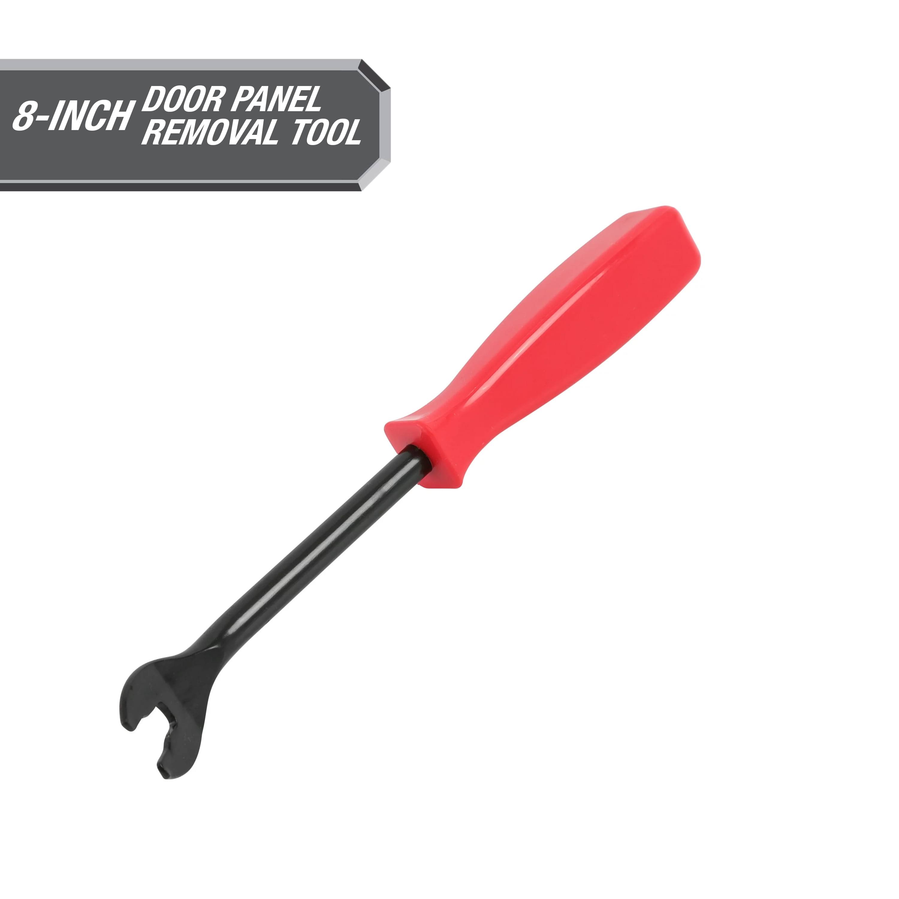 Hyper Tough 8-Inch Carbon Steel Door Panel Remover with Ergonomic Handle, 4008v, Size: 8 inch, Black