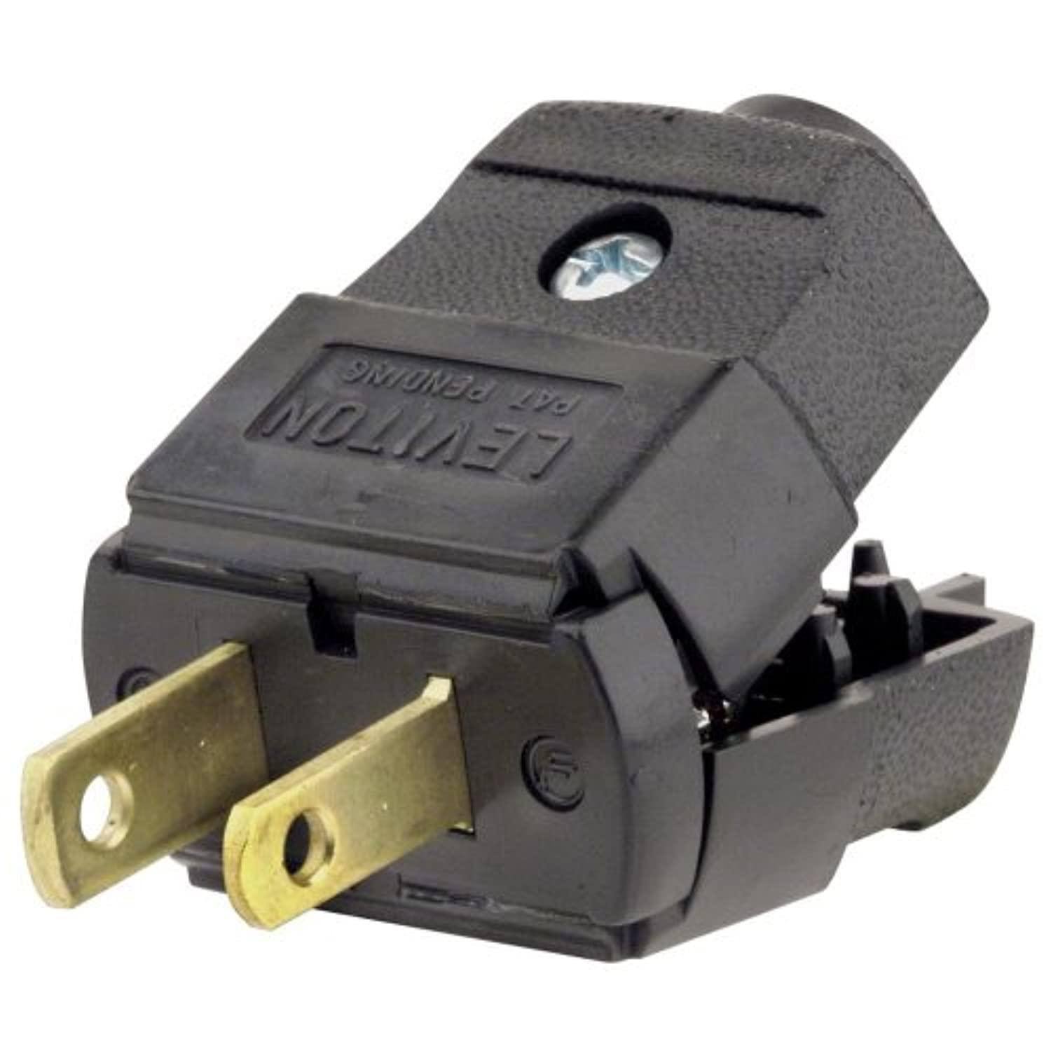 Leviton Black 15 Amp Plug