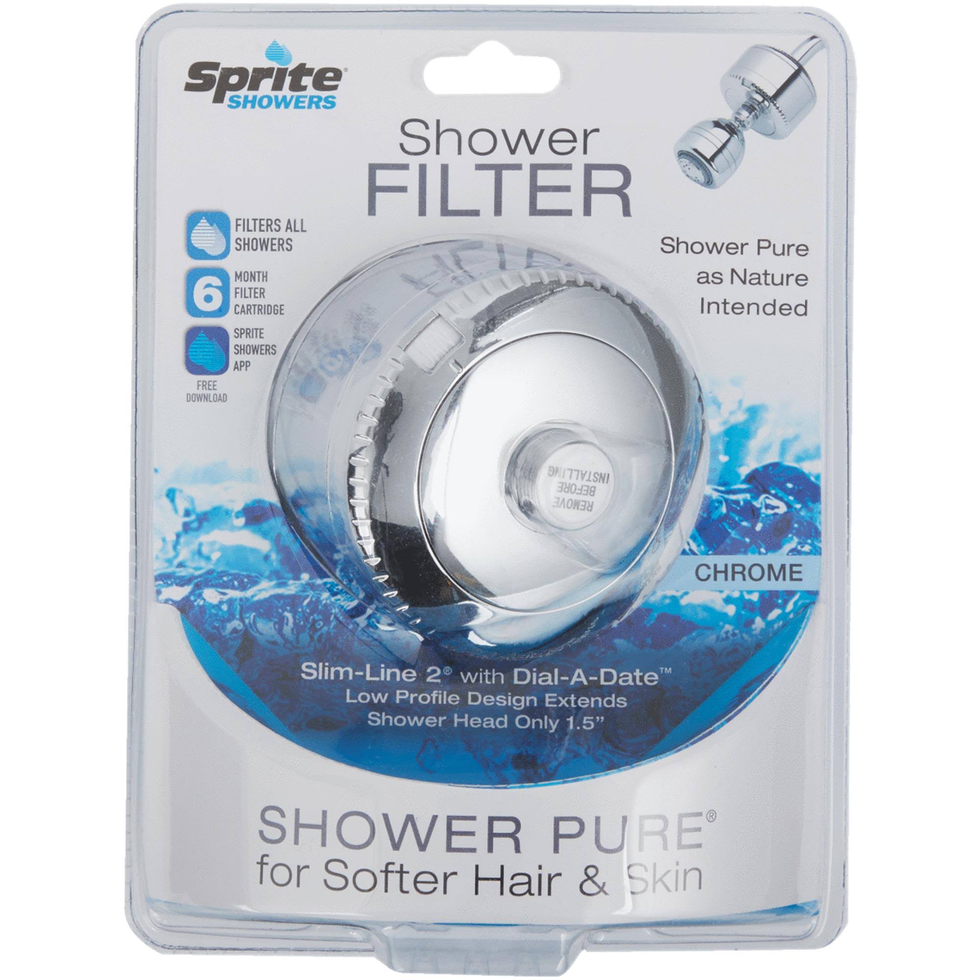 Sprite SL cm Slim Line Universal Shower Filter Chrome