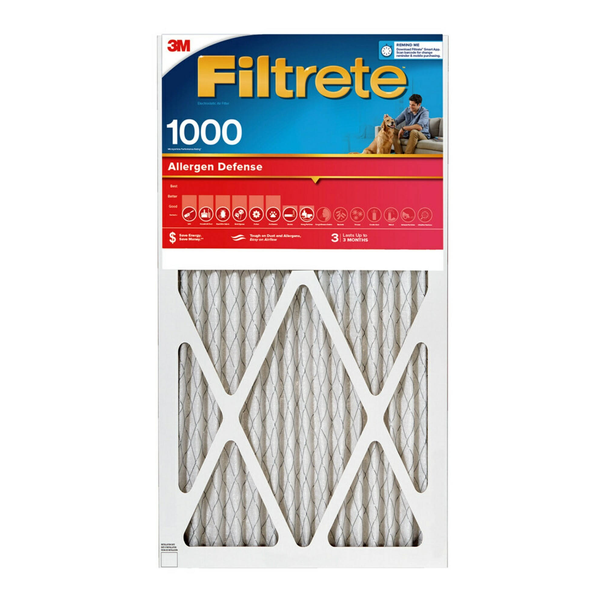 16x25 Filter Filtrete Allergen 2pk