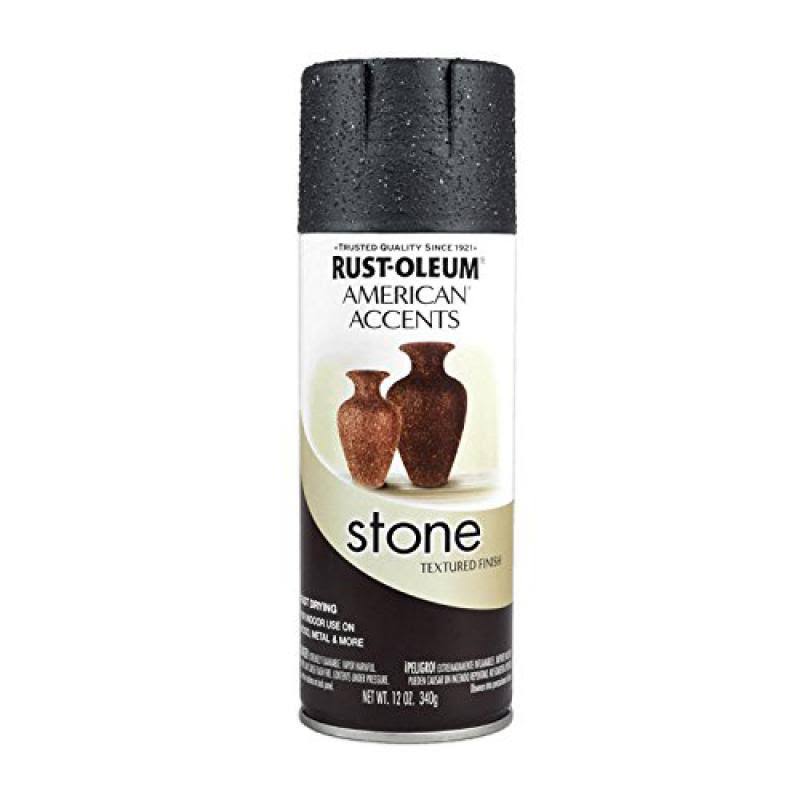 Rust-Oleum 7991830 12 oz. Black Granite American Accents Stone Textured Spray