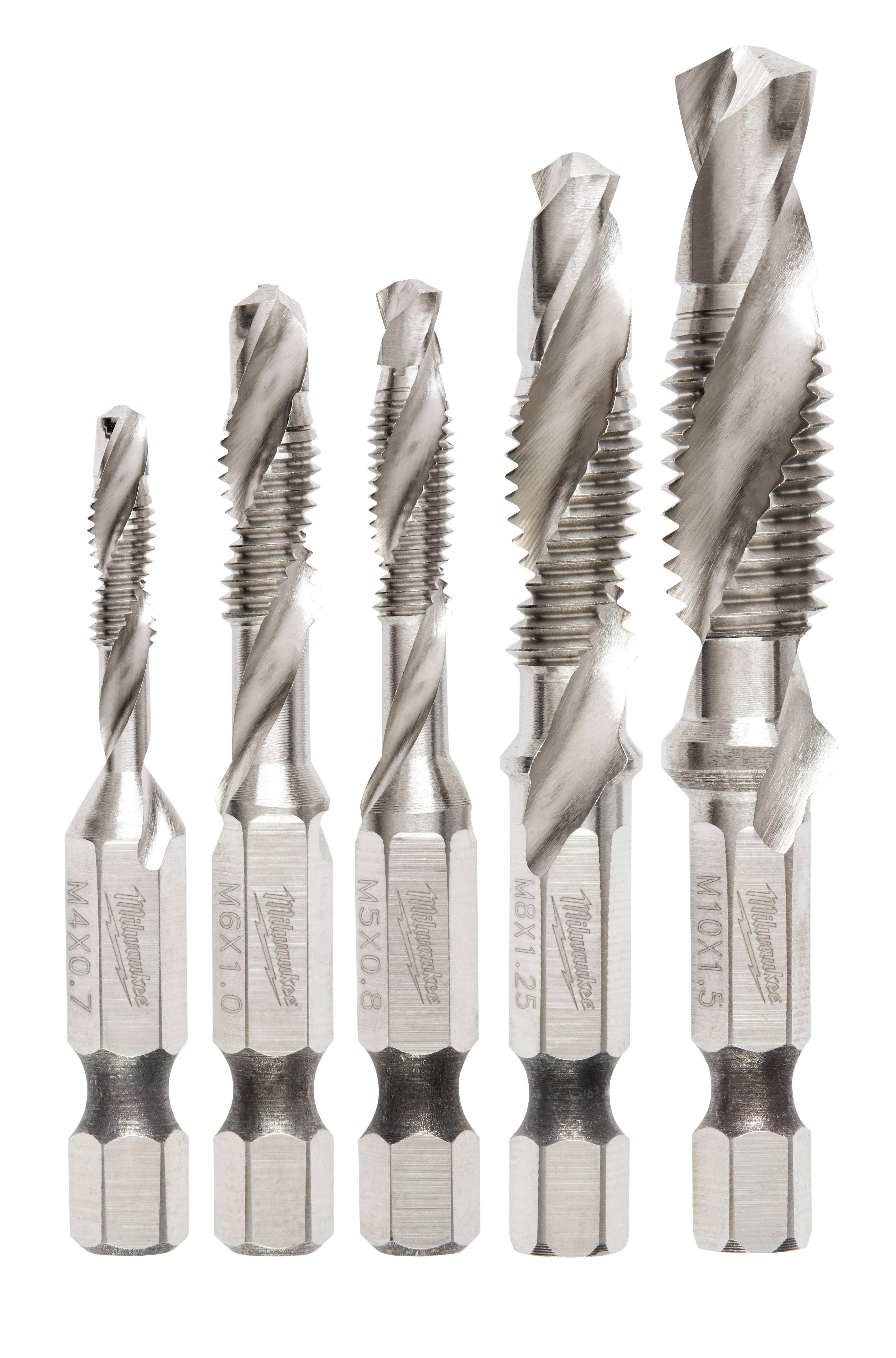 Milwaukee 48-89-4875 Shockwave 5-Piece Metric Impact Drill Tap Set