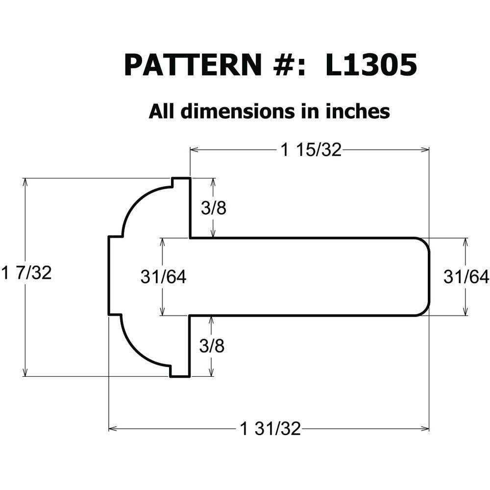 Alexandria Moulding 1-1/4 in. x 2 in. x 96 in. Mixed Grain Hemlock Astragal