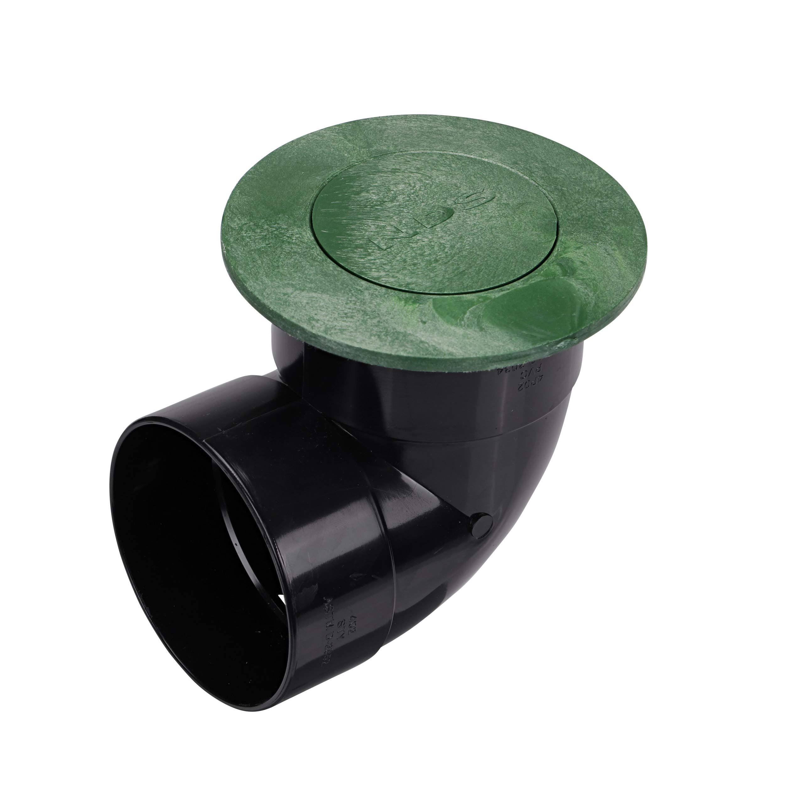 NDS 422G 4 In. Pop Up Drainage Emitter with Elbow, Green