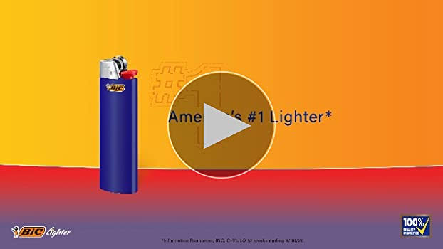 Bic Classic Pocket Lighter, Assorted Fashion Colors, 50-Count Tray