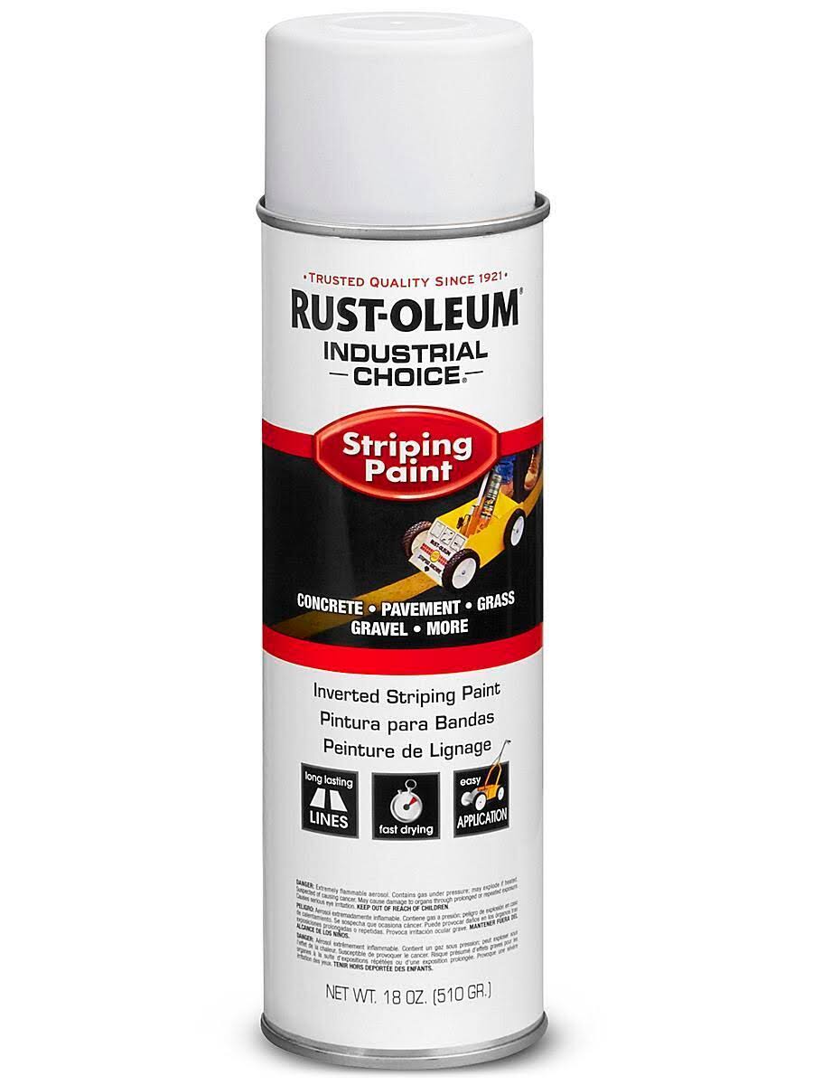 Rust-Oleum Industrial Choice 18 oz. S1600 System White Inverted Striping Spray Paint (6-pack)