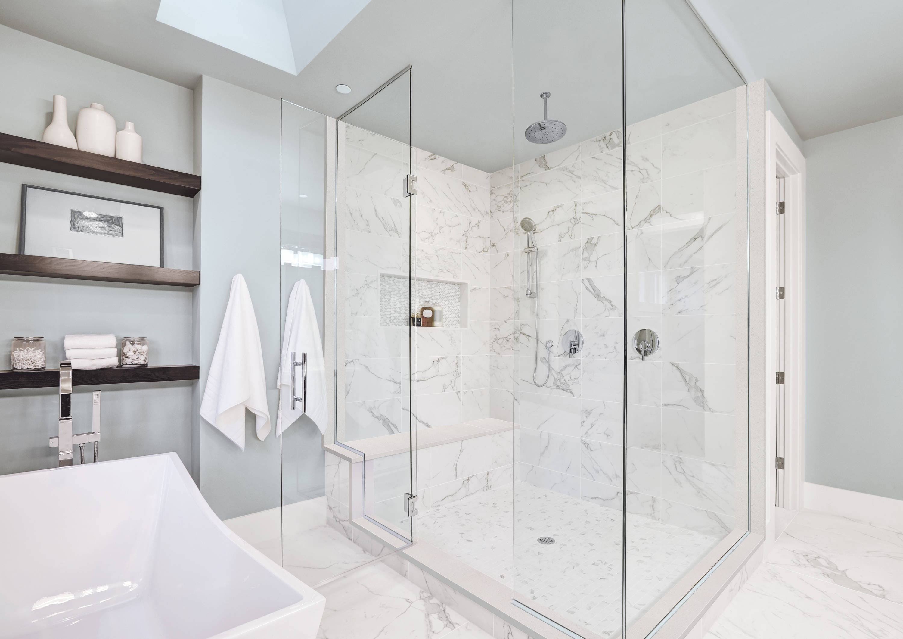 Satori White Cotton 6-in x 84-in Polished Composite Wall Tile