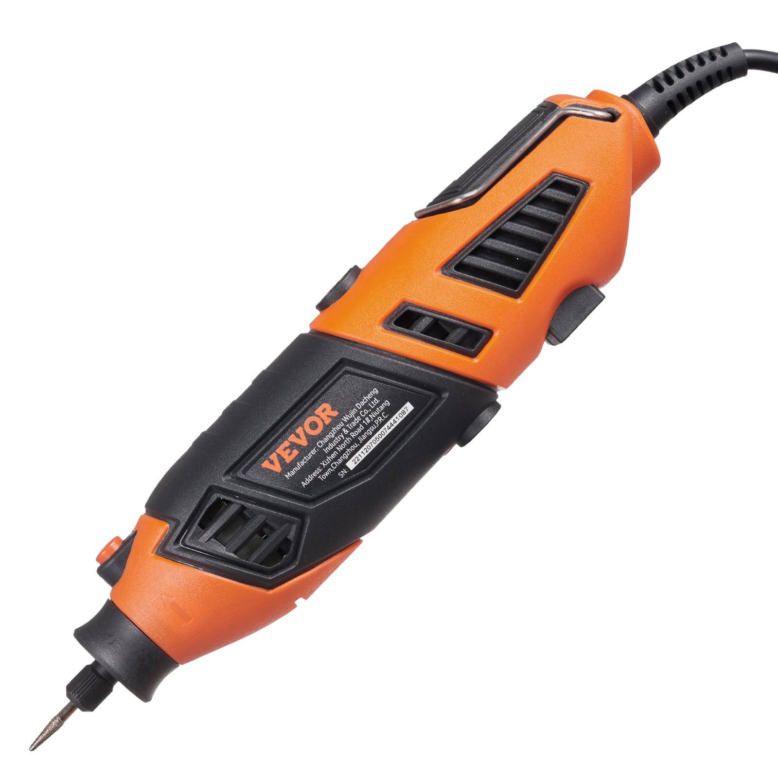 VEVOR Rotary Tool Kit 186PCS, Power Rotary Tools 8000-35000 RPM Variable Speed with A Universal Chuck, 5-Speed for Grinding, Sanding, Polishing, Milli