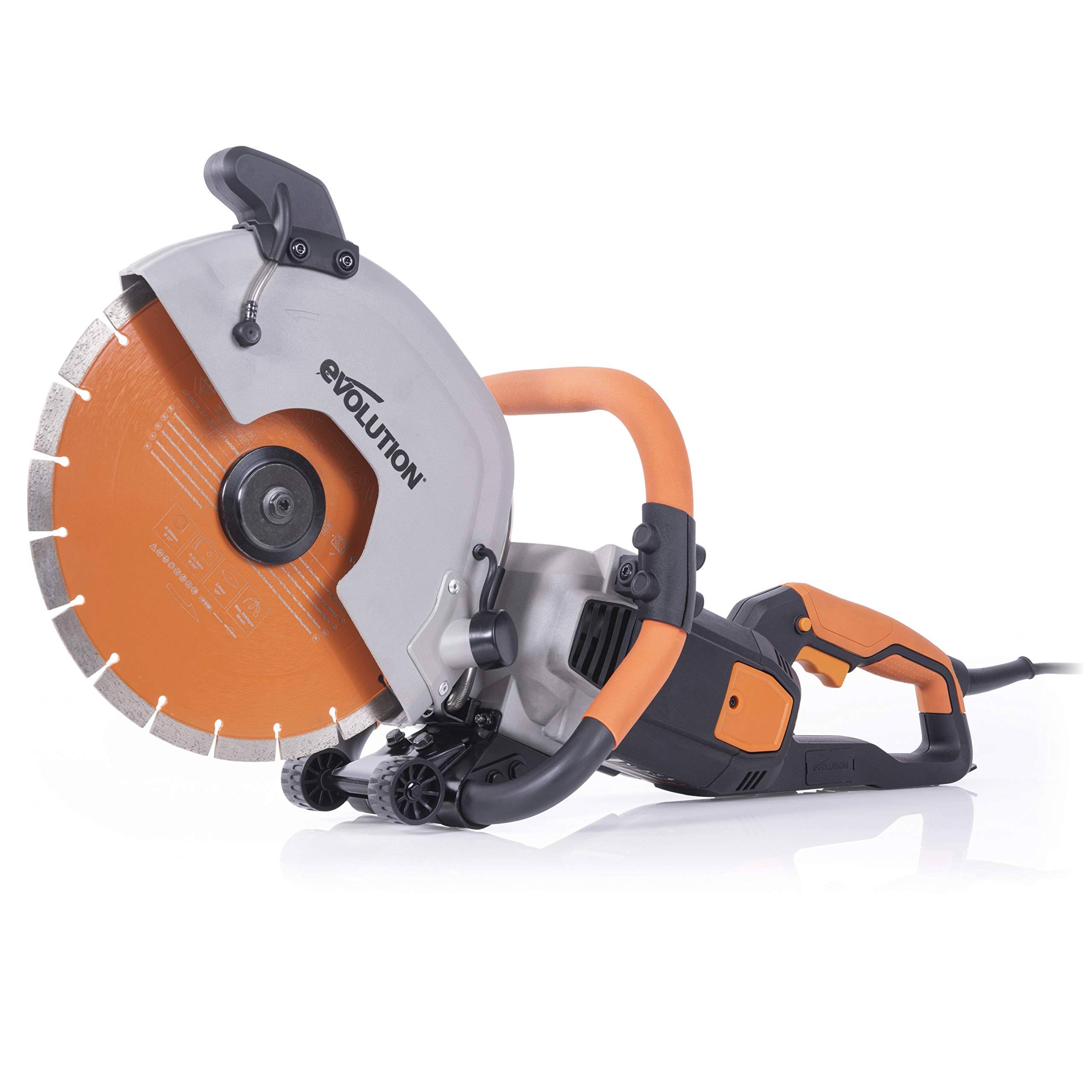 Evolution R300DCT+ 12 in. Electric Concrete Cut-Off Saw, Demo Saw, Disc Cutter with Dust Suppression (Bare Tool) No Blade