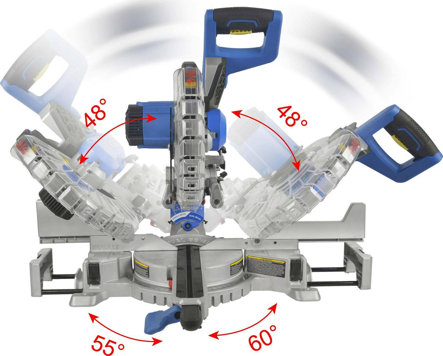 Kobalt 10-in 15-Amp Dual Bevel Sliding Compound Corded Miter Saw