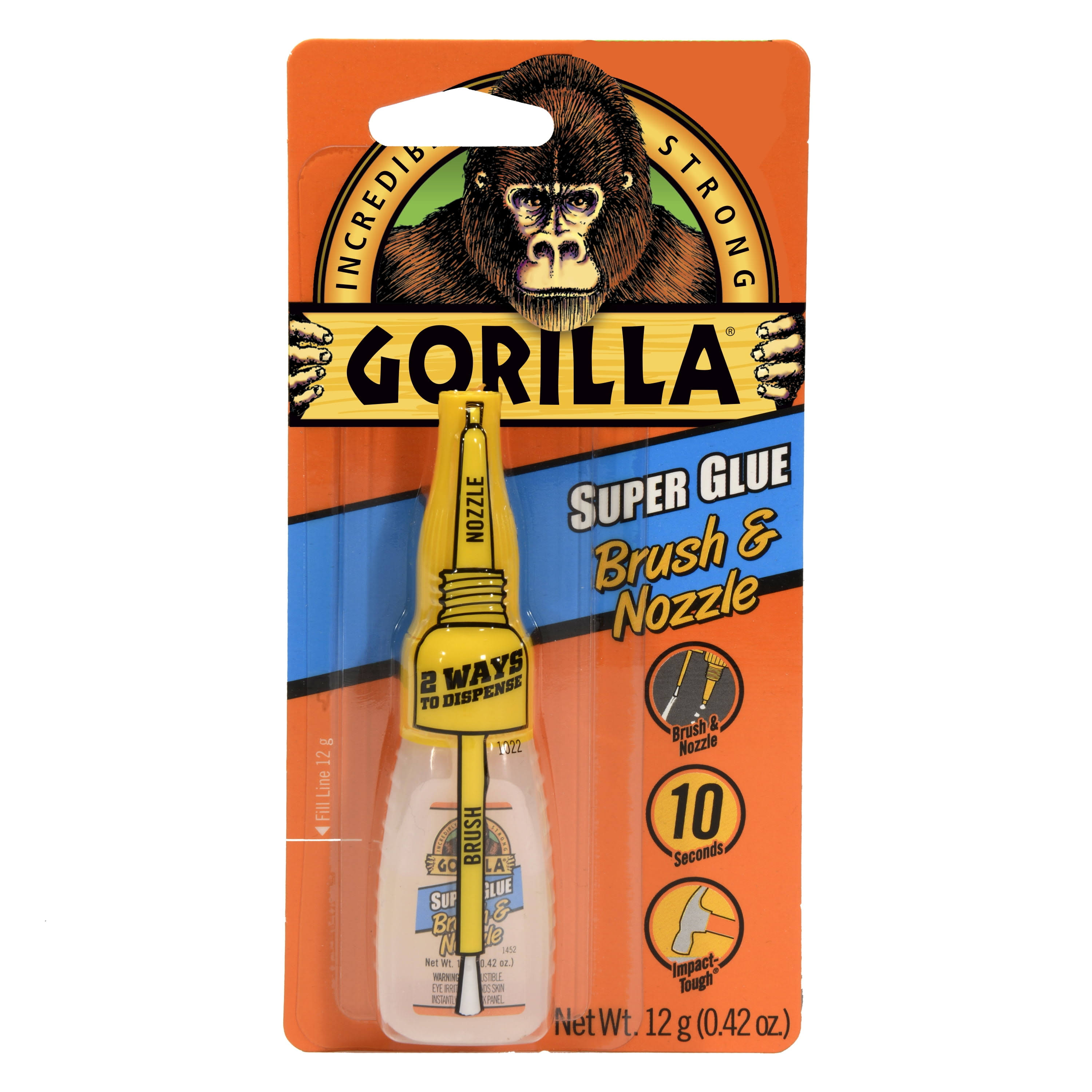 Gorilla Super Glue Brush Bonus 12g, Size: 12GRAM